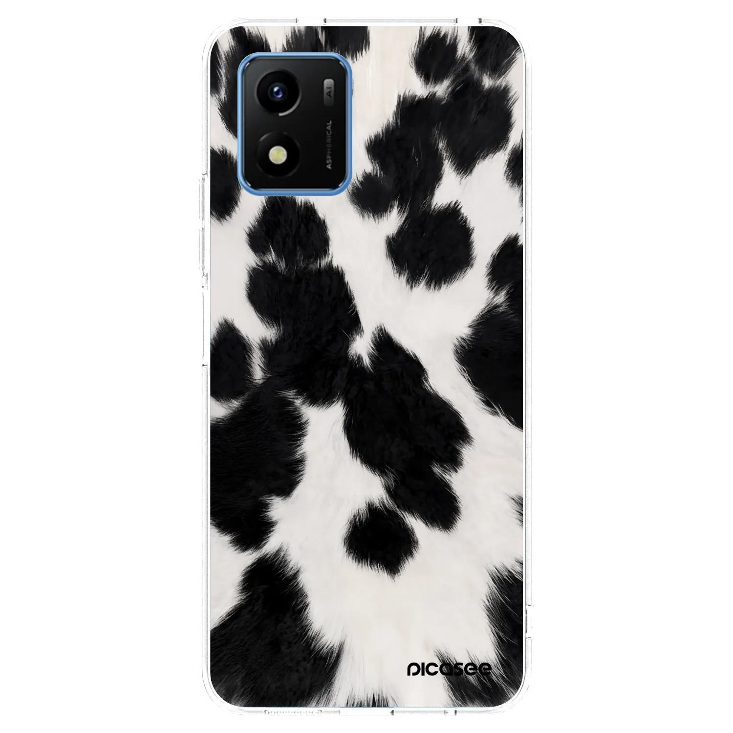 Picasee husă transparentă din silicon pentru Vivo Y01 - Black Moo