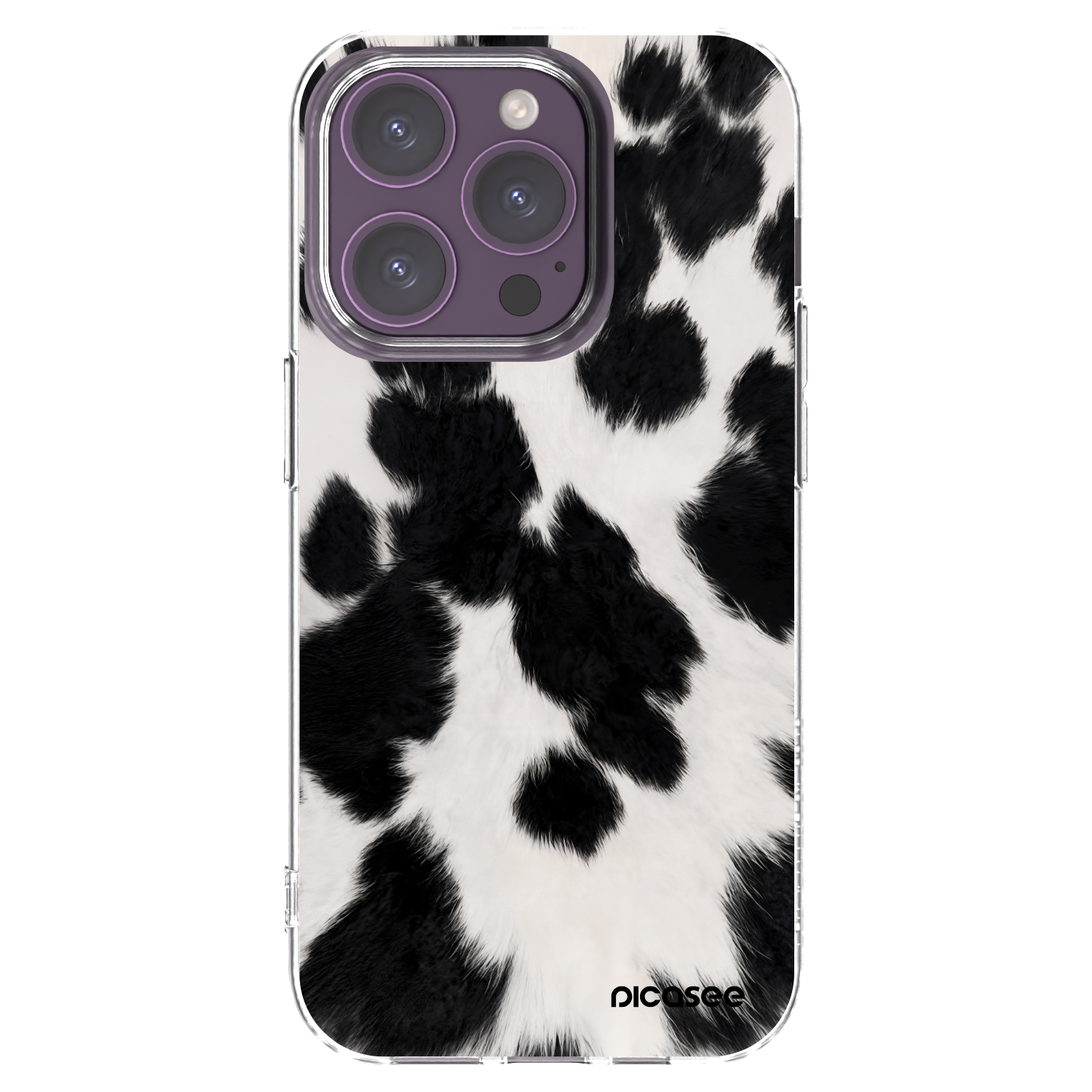 Picasee husă transparentă din silicon pentru Apple iPhone 14 Pro - Black Moo