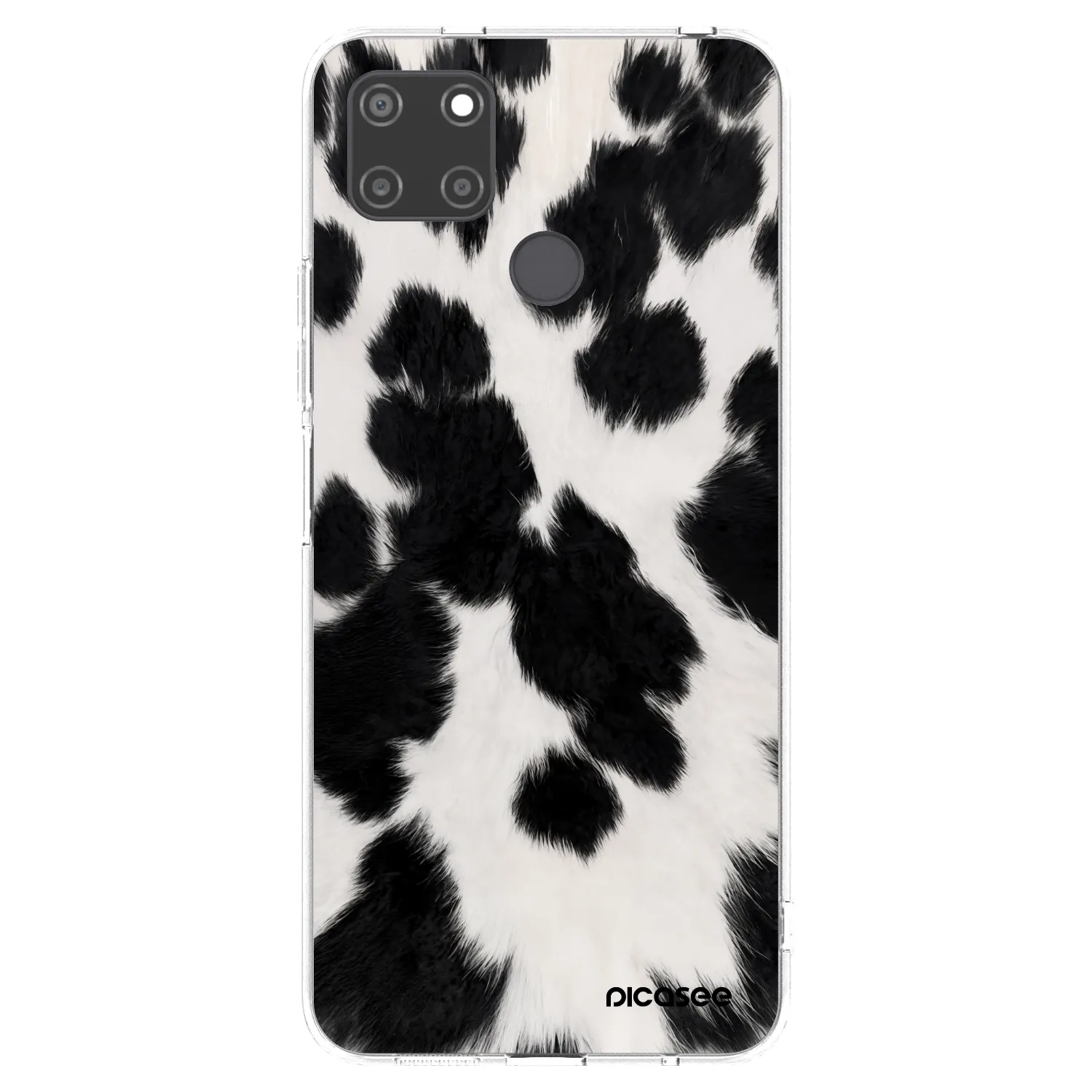 Picasee husă transparentă din silicon pentru Realme C21Y - Black Moo