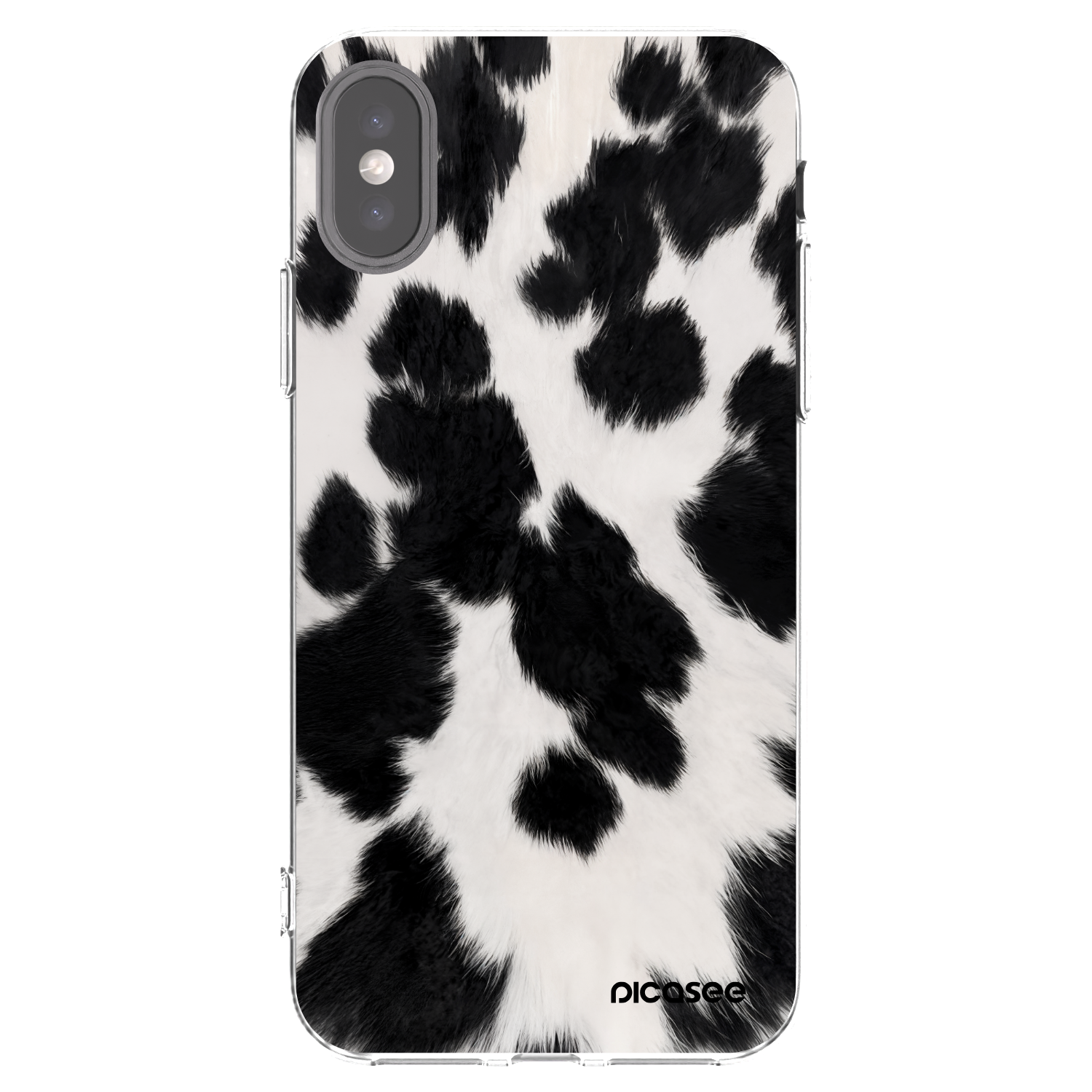 Picasee husă transparentă din silicon pentru Apple iPhone X/XS - Black Moo