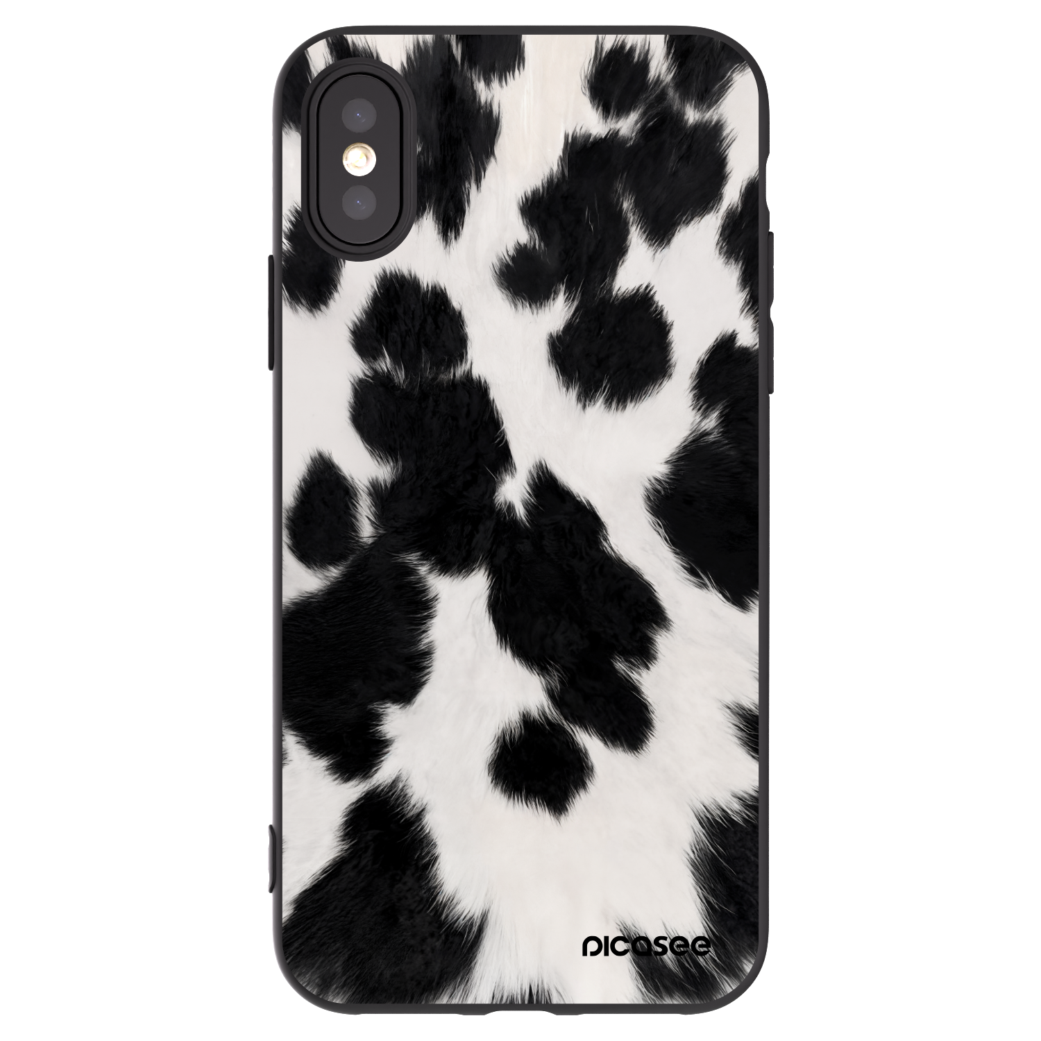 Picasee husă neagră din silicon pentru Apple iPhone X/XS - Black Moo
