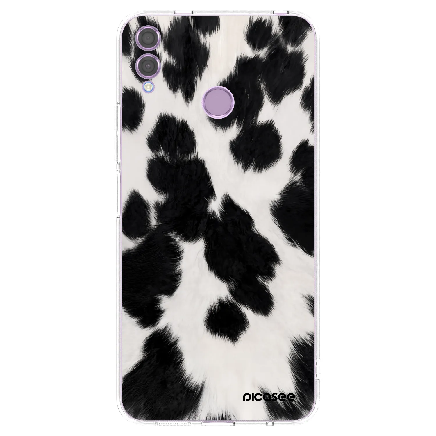 Picasee husă transparentă din silicon pentru Honor 8X - Black Moo
