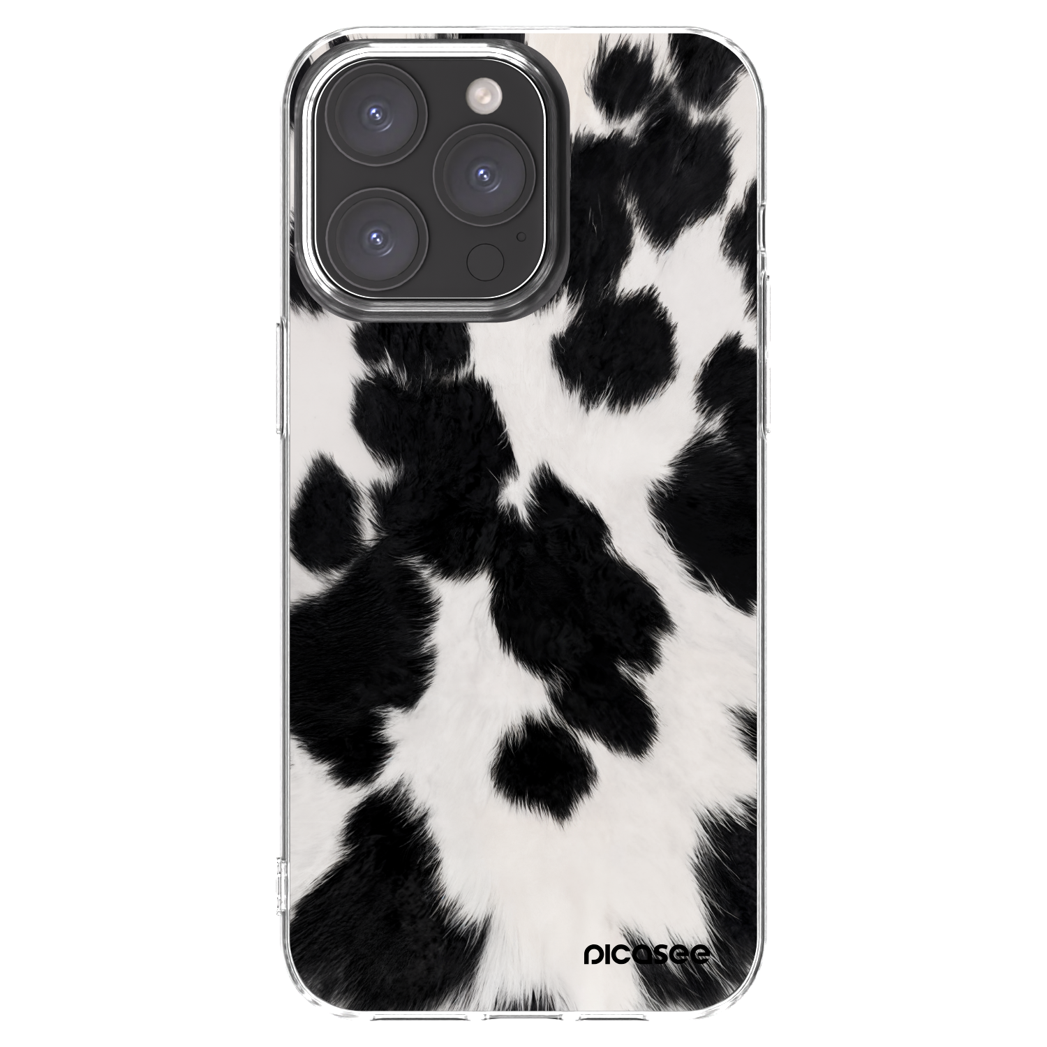 Picasee husă transparentă din silicon pentru Apple iPhone 15 Pro Max - Black Moo