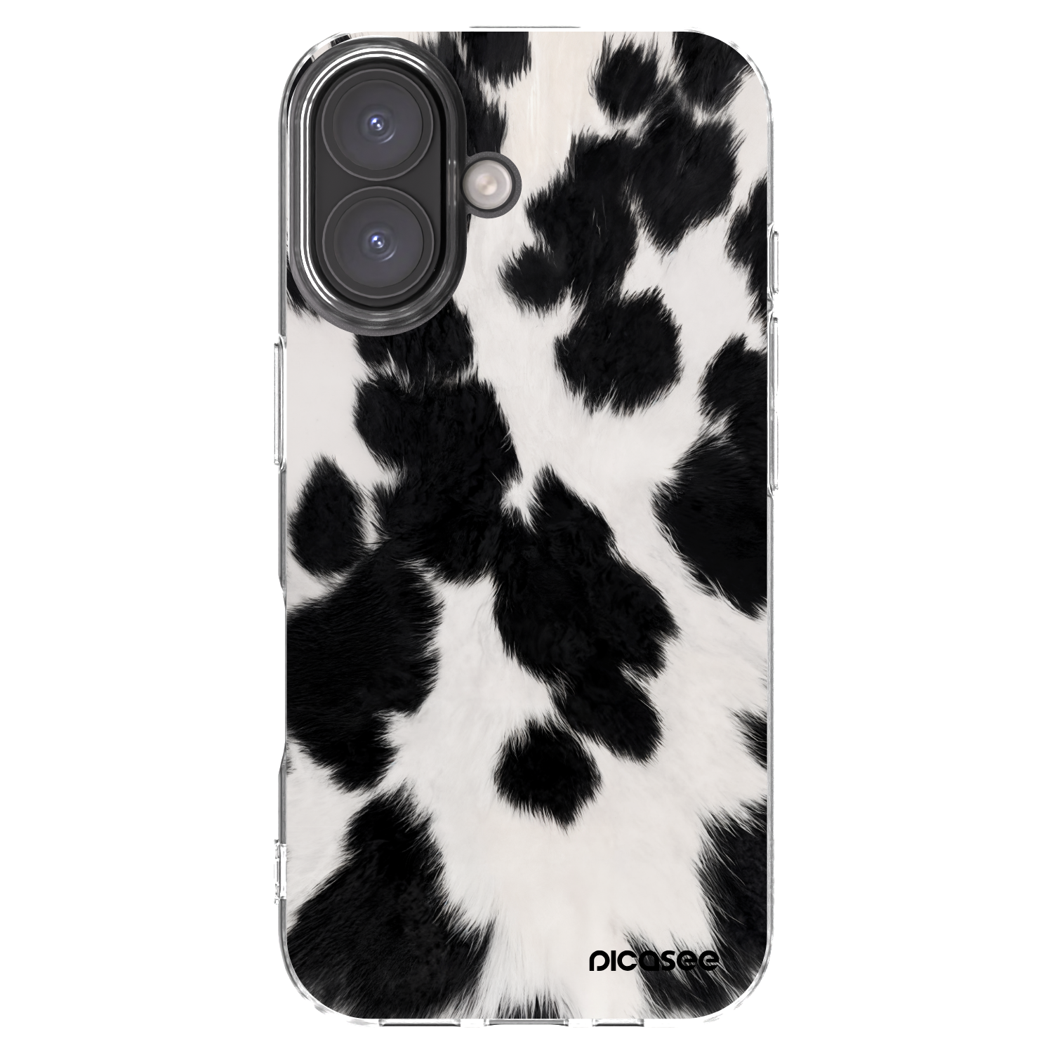 Picasee husă transparentă din silicon pentru Apple iPhone 16 - Black Moo