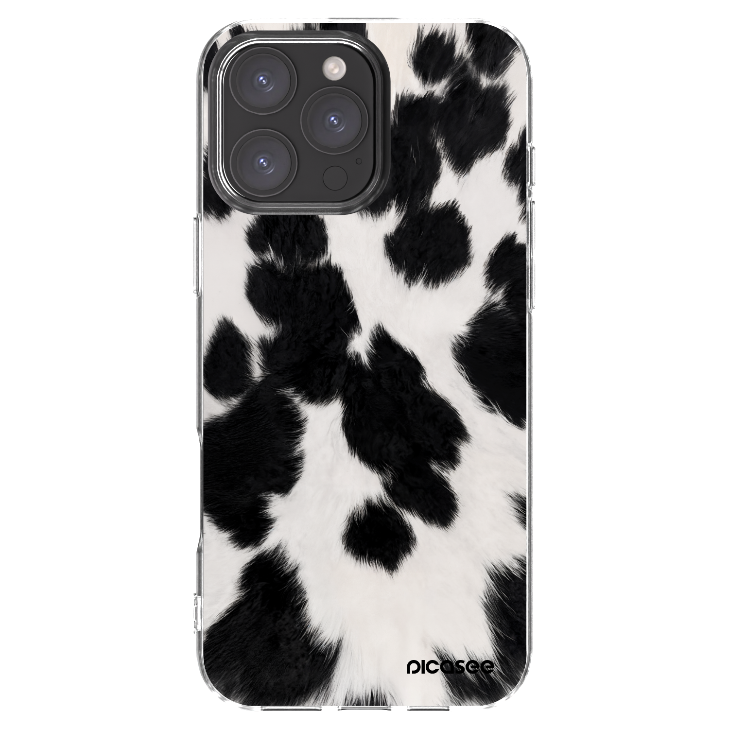Picasee husă transparentă din silicon pentru Apple iPhone 16 Pro Max - Black Moo