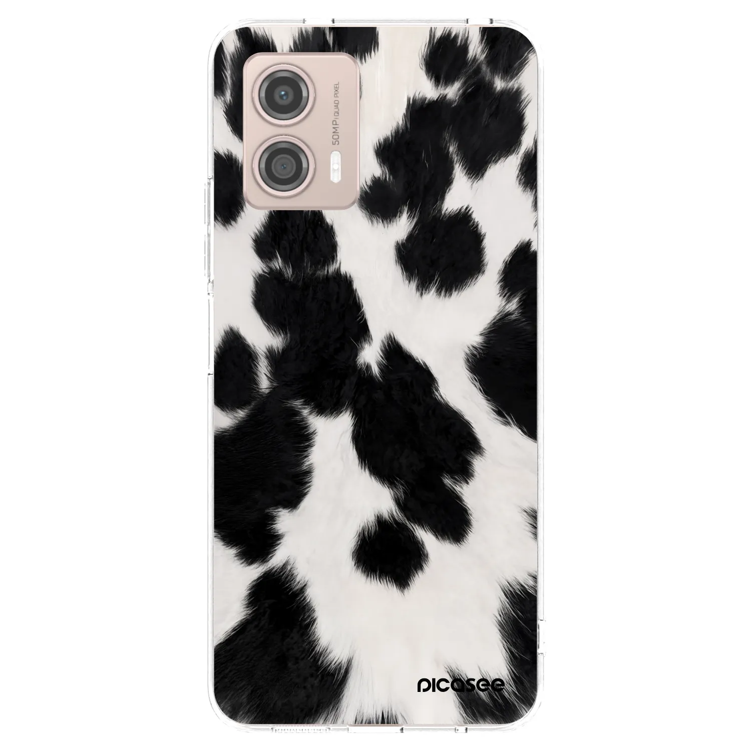 Picasee husă transparentă din silicon pentru Motorola Moto G53 5G - Black Moo