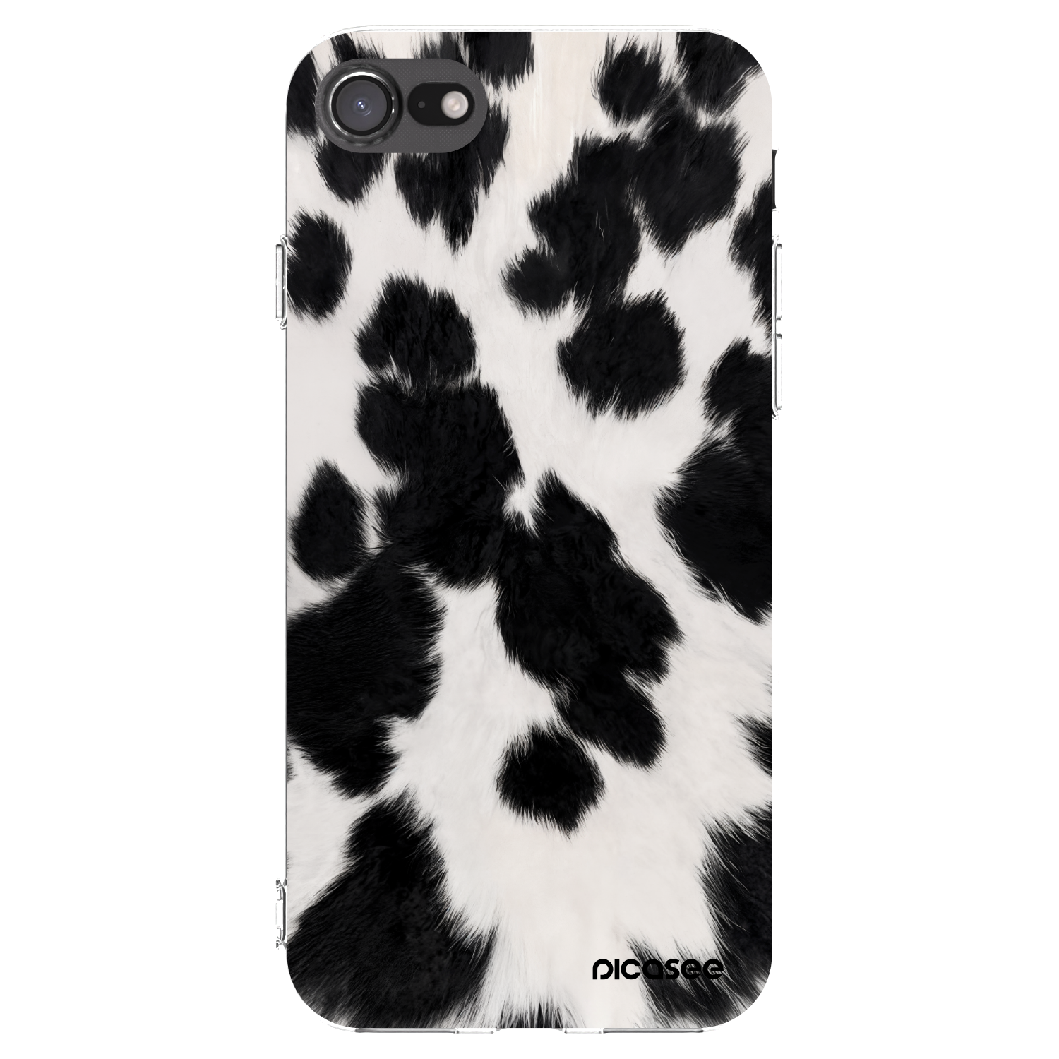 Picasee husă transparentă din silicon pentru Apple iPhone 7 - Black Moo