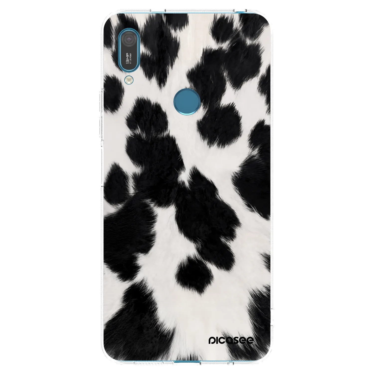 Picasee husă transparentă din silicon pentru Huawei Y7 2019 - Black Moo