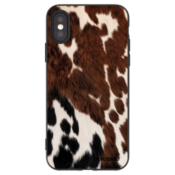 Picasee husă neagră din silicon pentru Apple iPhone X/XS - Rust