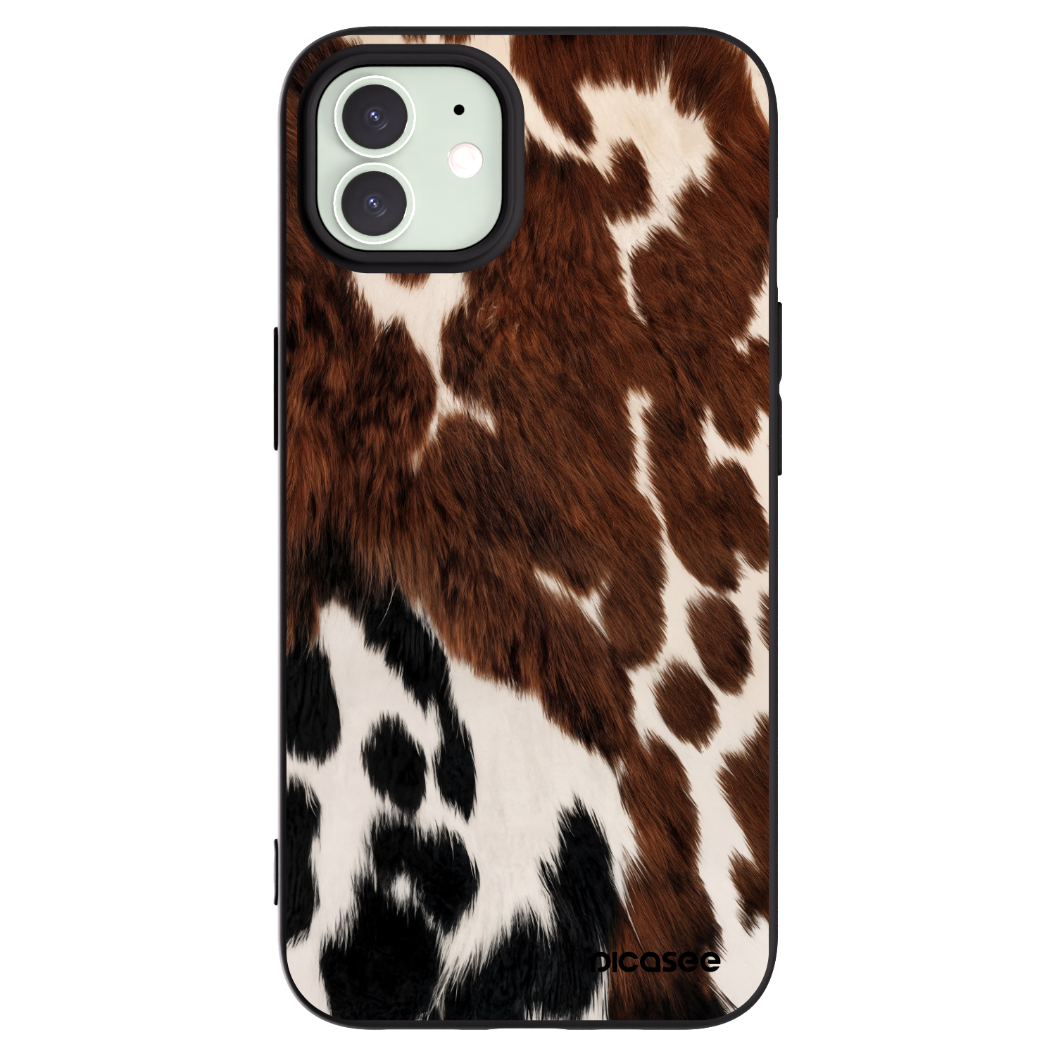 Picasee husă neagră din silicon pentru Apple iPhone 12 - Rust