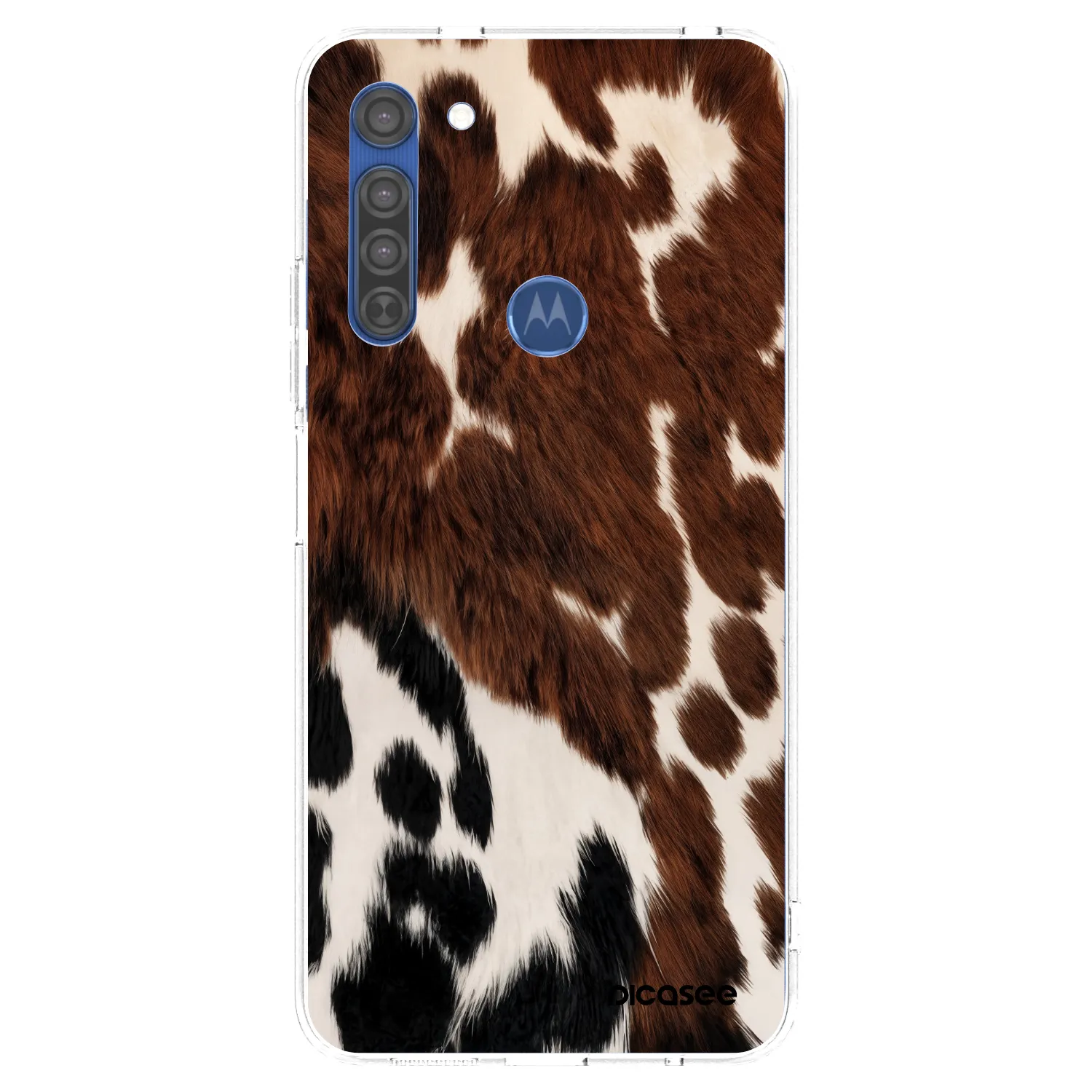 Picasee husă transparentă din silicon pentru Motorola Moto G8 - Rust