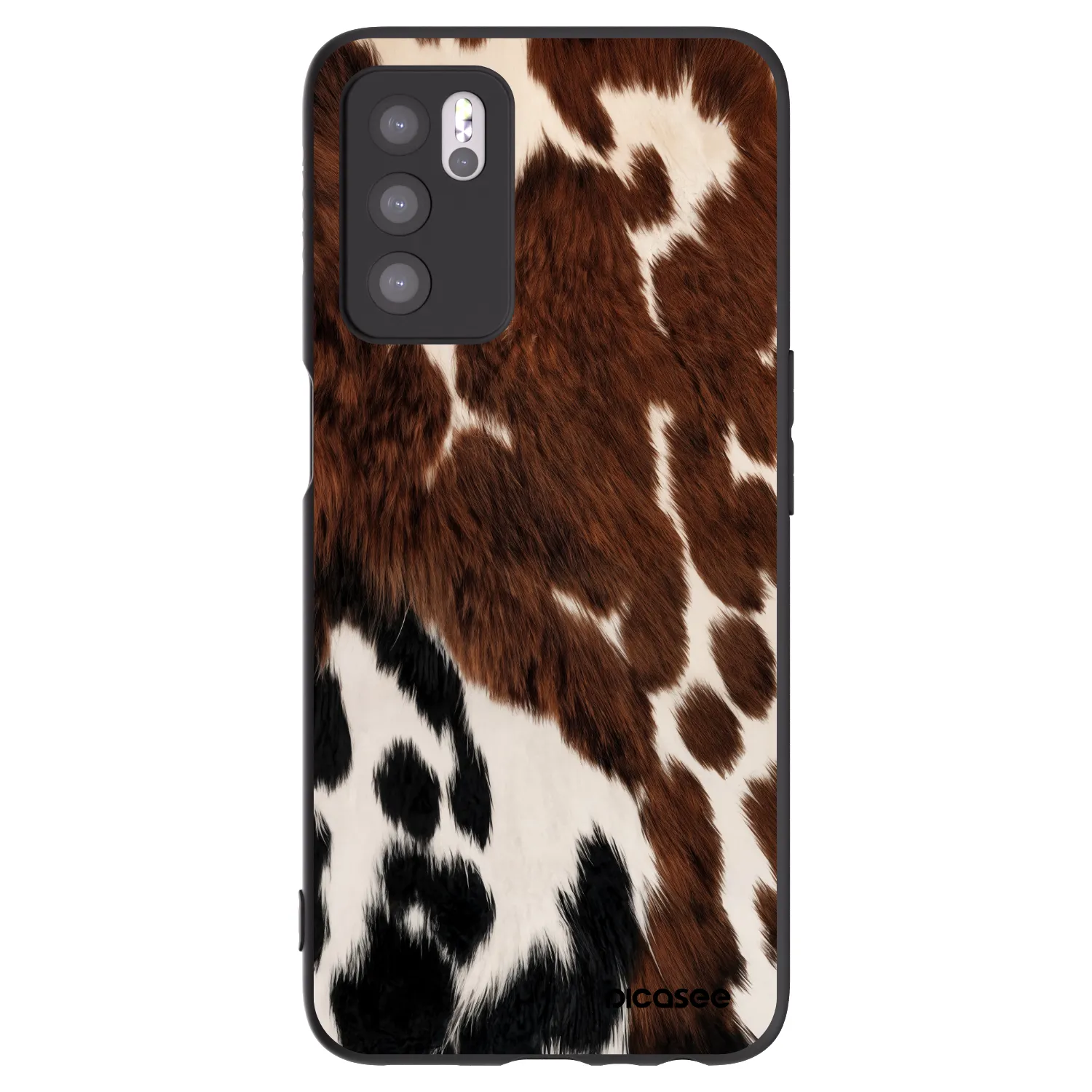 Picasee husă neagră din silicon pentru OPPO A16s - Rust