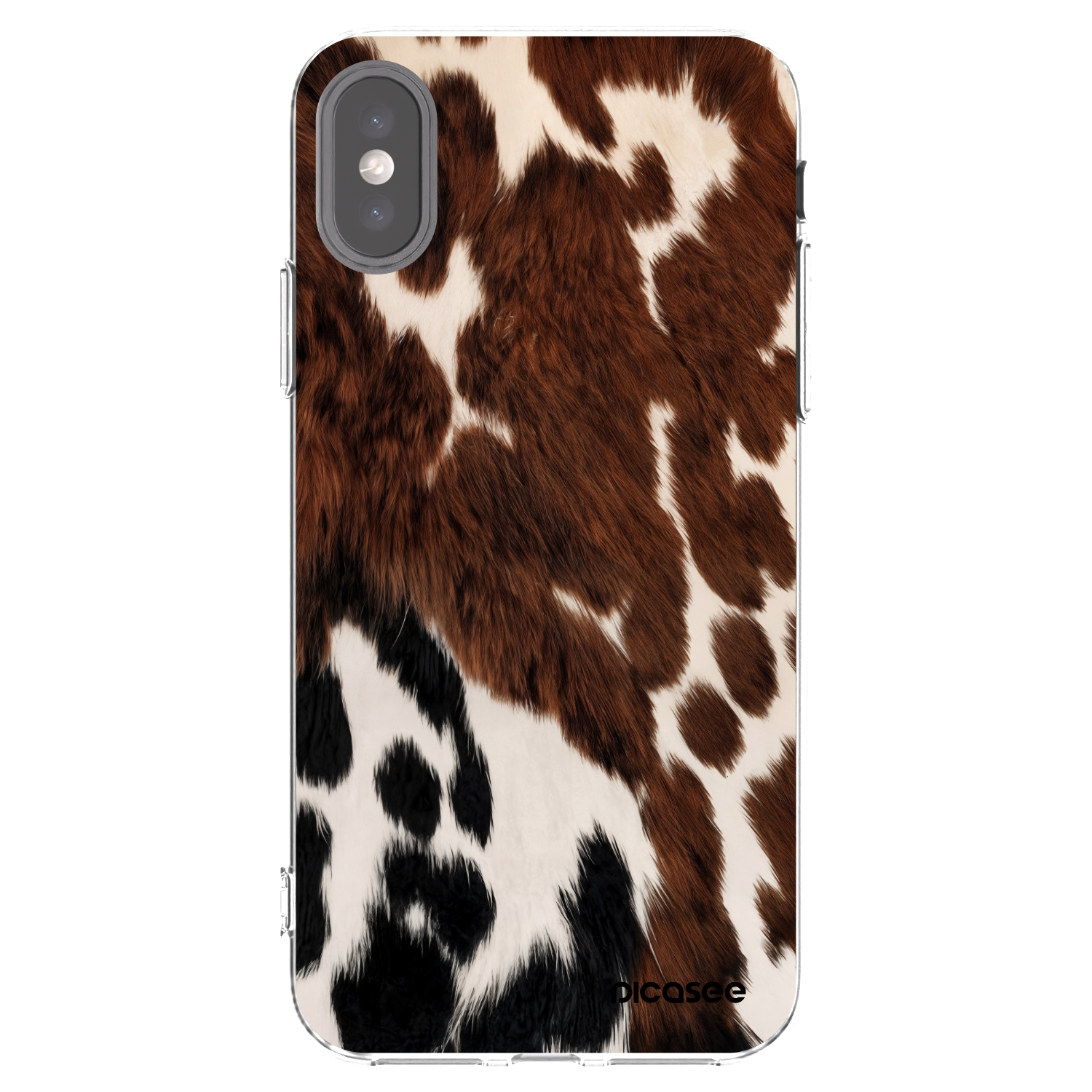 Picasee husă transparentă din silicon pentru Apple iPhone X/XS - Rust