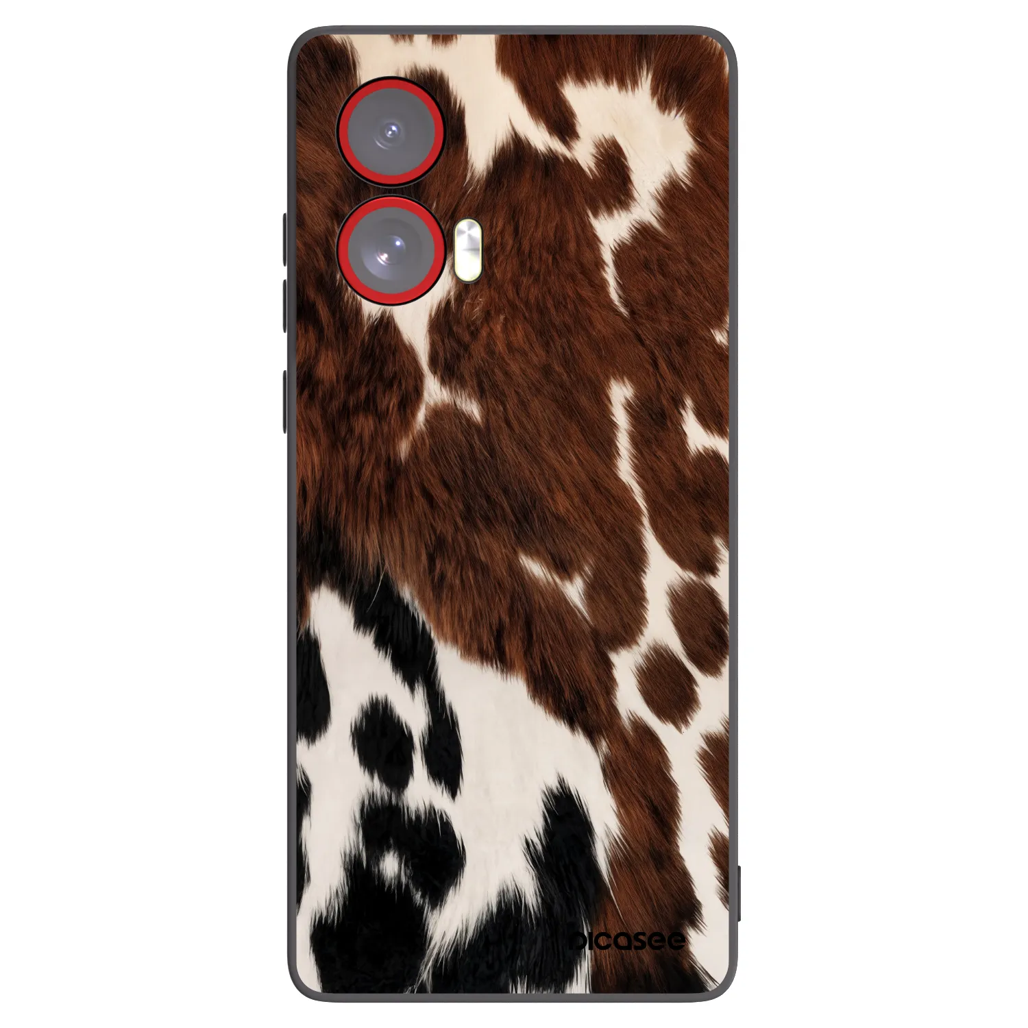 Picasee husă neagră din silicon pentru Motorola Edge 50 Fusion - Rust