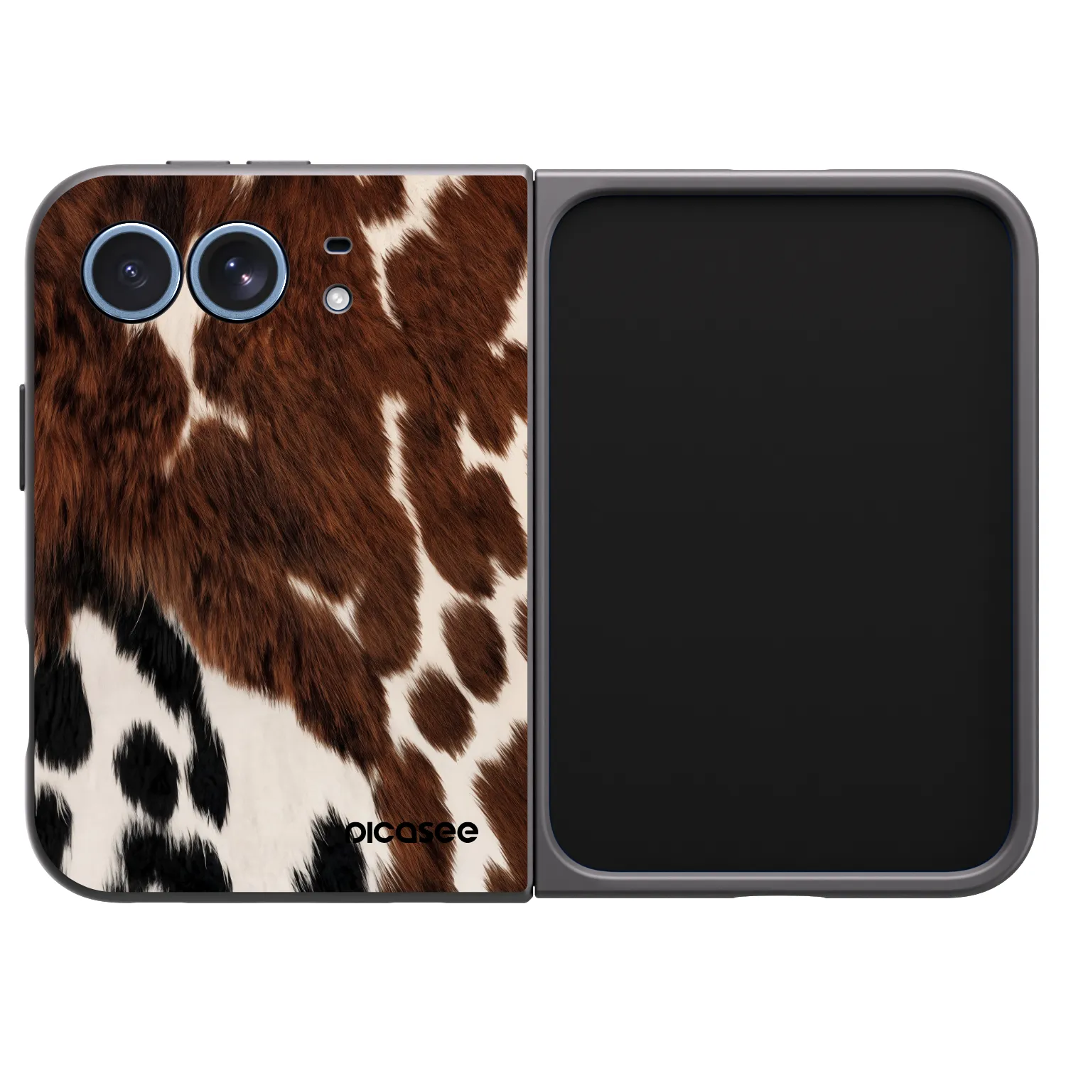 Picasee husă neagră din silicon pentru Apple iPhone Duo - Rust