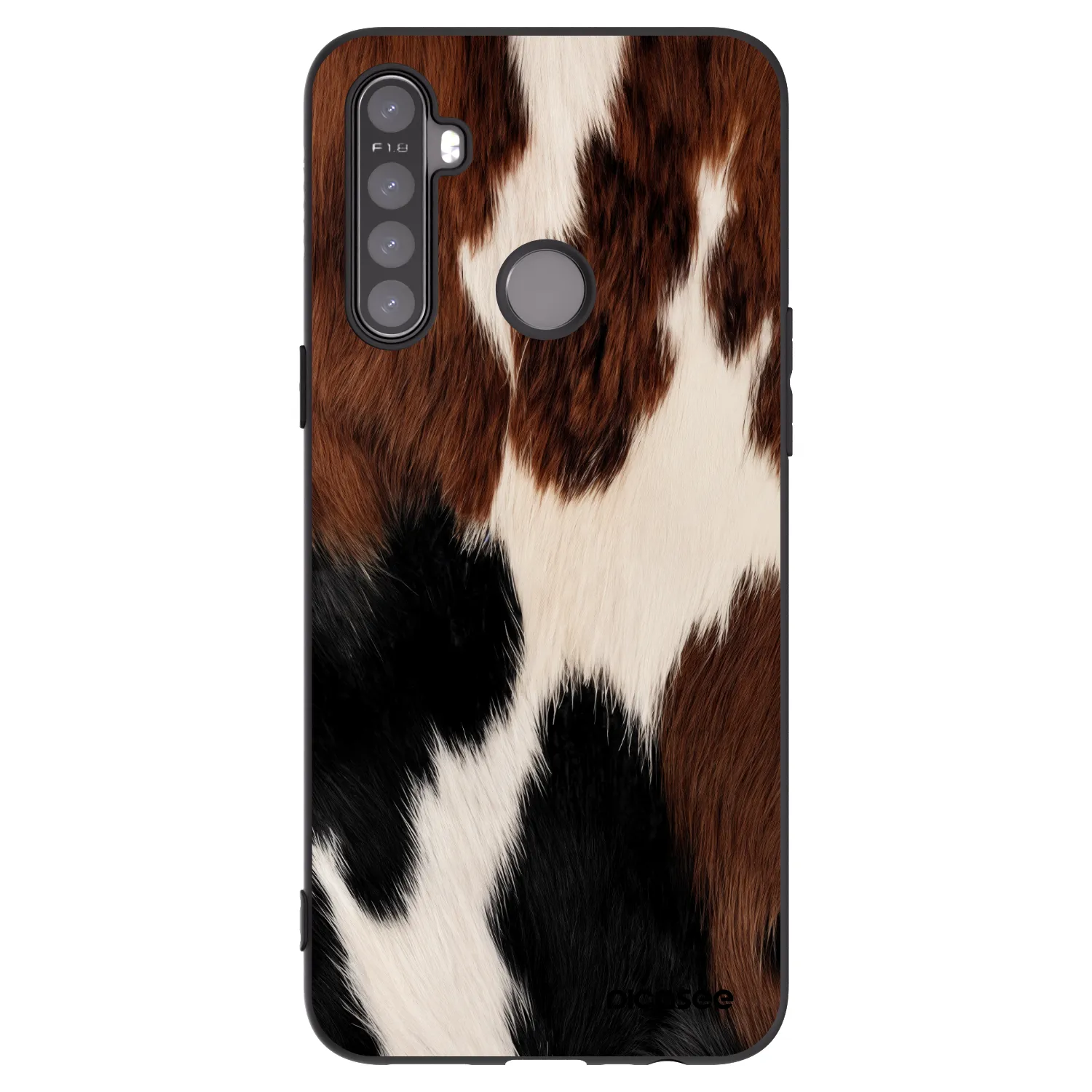 Picasee husă neagră din silicon pentru Realme 5 - Rodeo