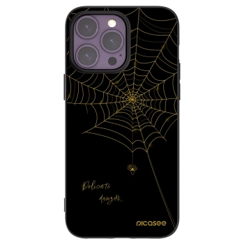 Picasee husă neagră din silicon pentru Apple iPhone 14 Pro Max - Delicate danger