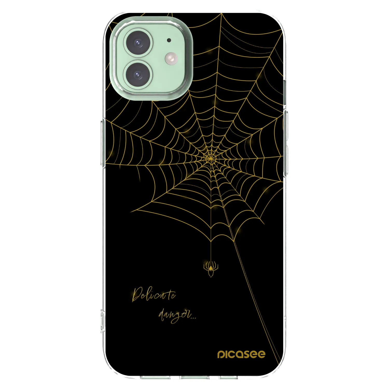 Picasee husă transparentă din silicon pentru Apple iPhone 12 - Delicate danger