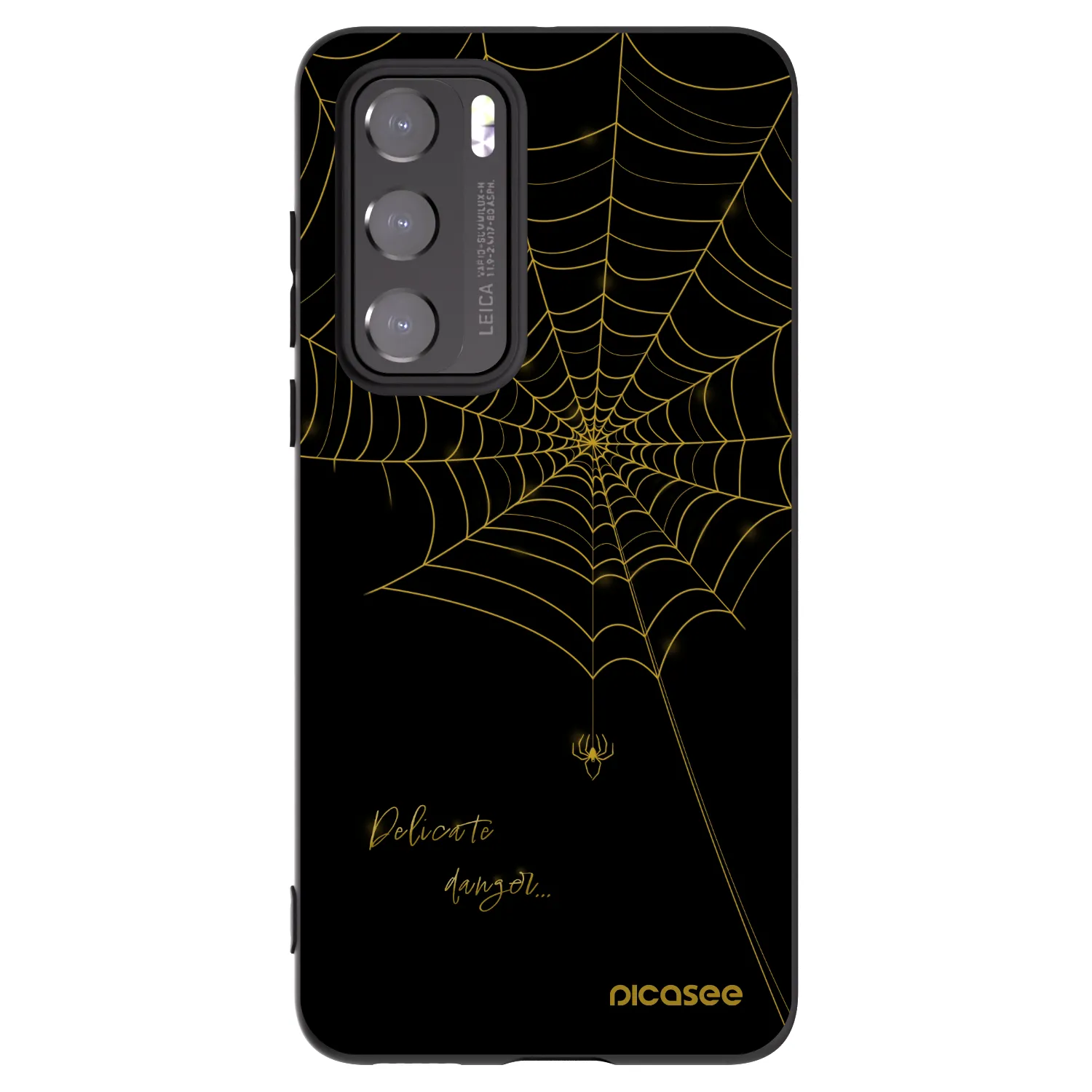 Picasee husă neagră din silicon pentru Huawei P40 - Delicate danger