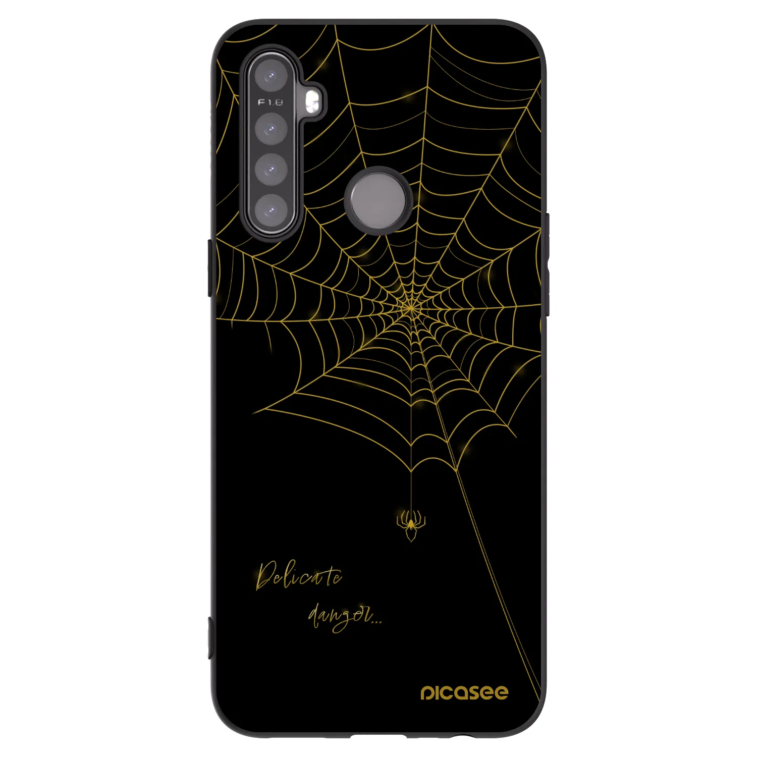 Picasee husă neagră din silicon pentru Realme 6i - Delicate danger