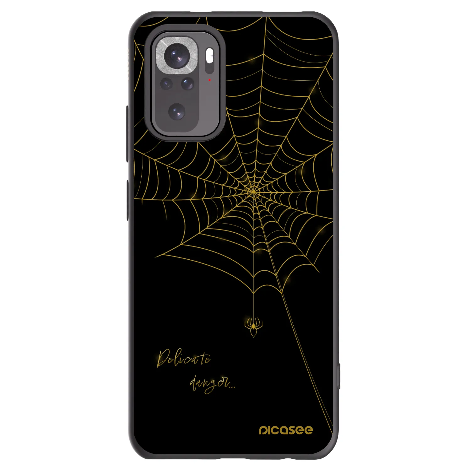 Picasee husă neagră din silicon pentru Xiaomi Redmi Note 10 - Delicate danger