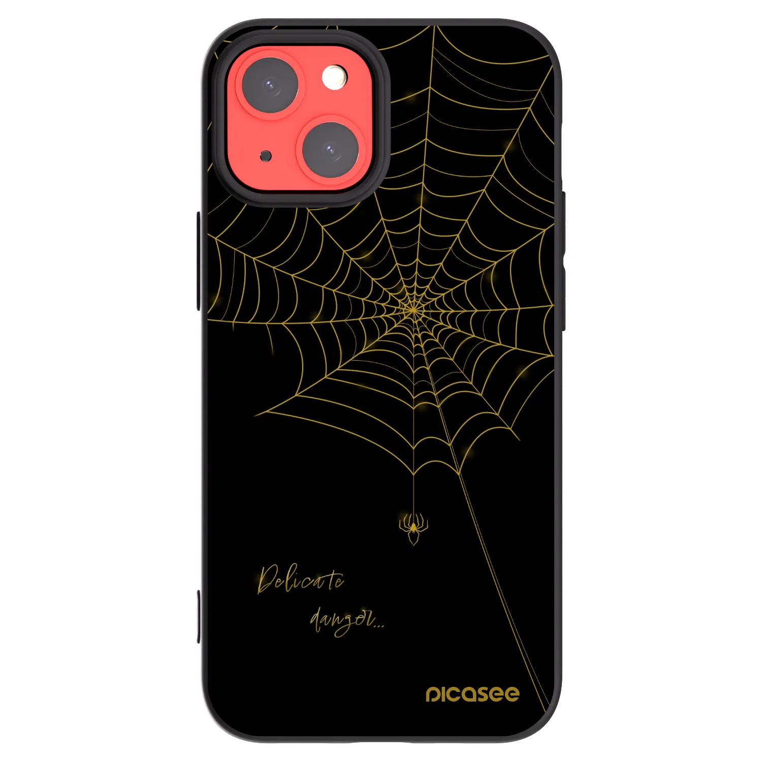 Picasee husă neagră din silicon pentru Apple iPhone 13 mini - Delicate danger