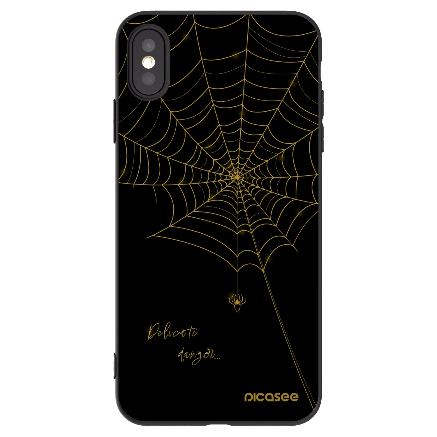 Picasee husă neagră din silicon pentru Apple iPhone XS Max - Delicate danger