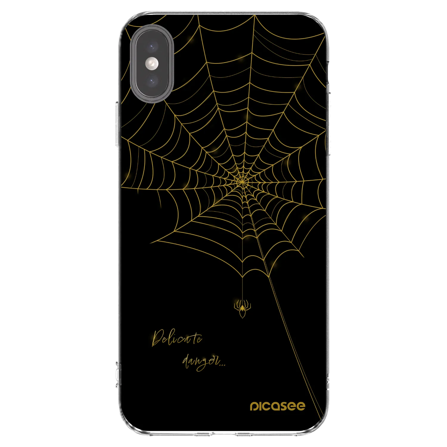 Picasee husă transparentă din silicon pentru Apple iPhone XS Max - Delicate danger