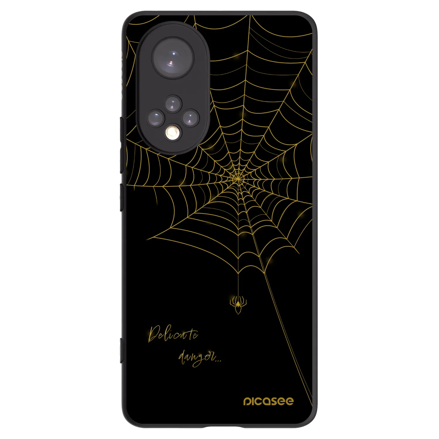 Picasee husă neagră din silicon pentru Honor 50 5G - Delicate danger