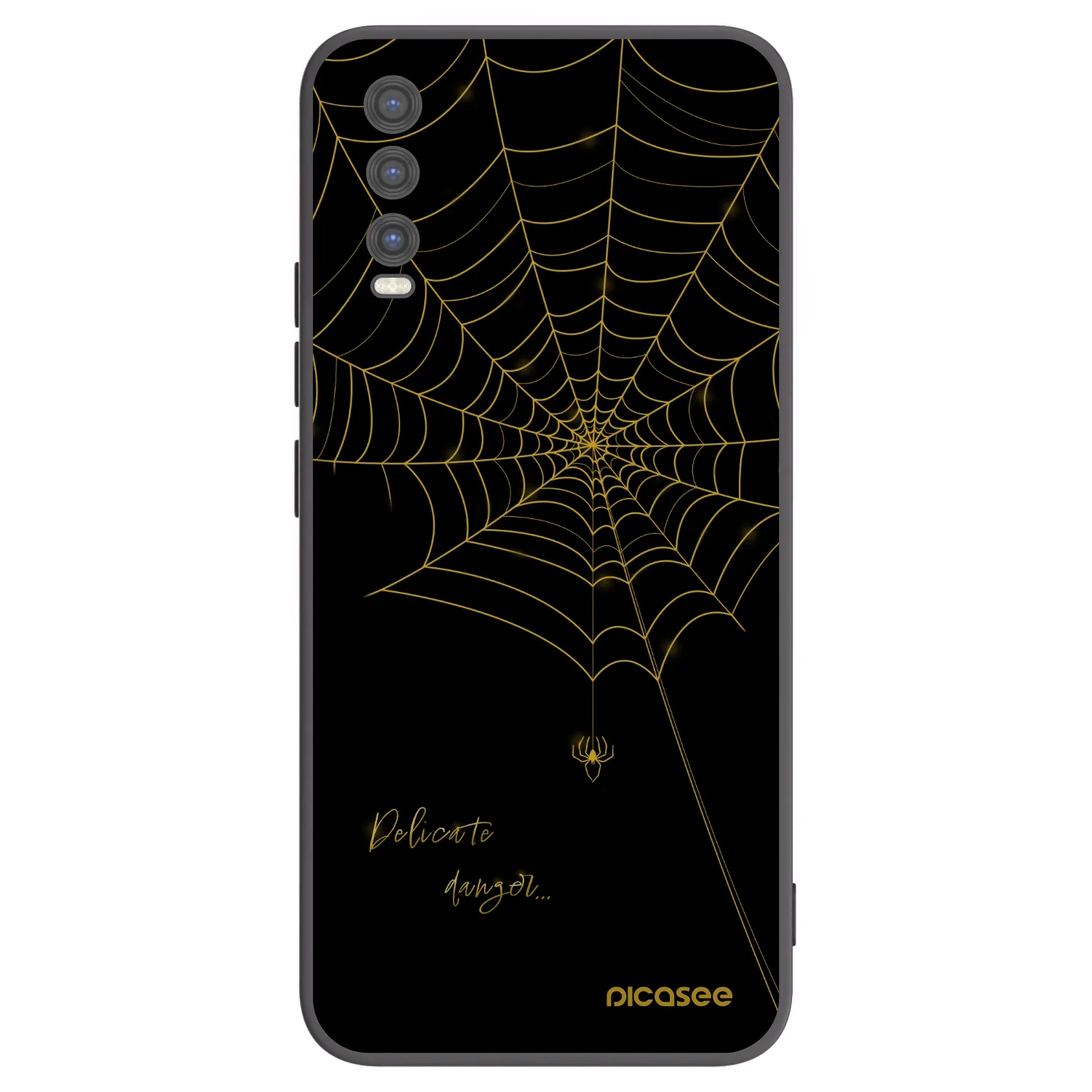 Picasee husă neagră din silicon pentru Vivo Y20s - Delicate danger