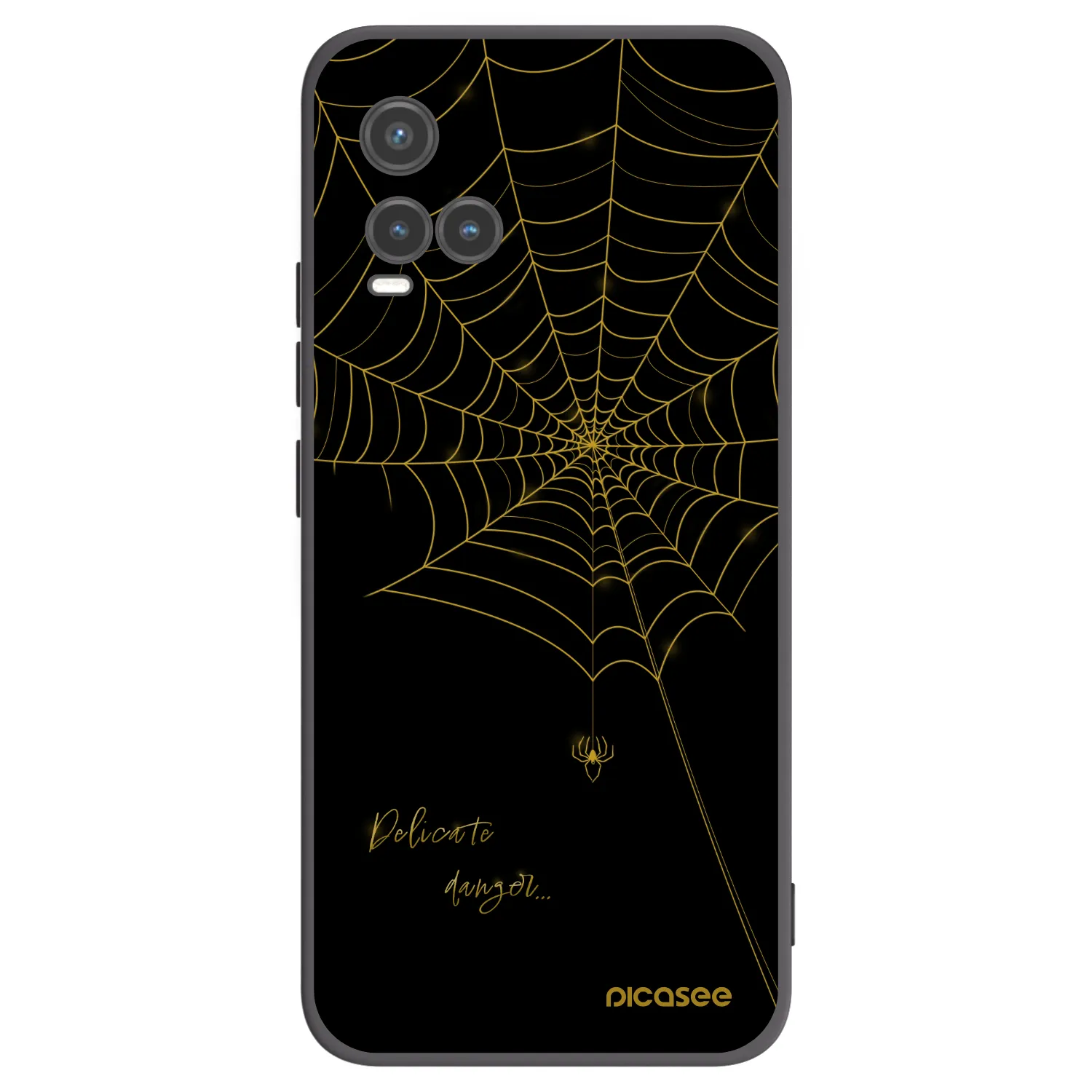 Picasee husă neagră din silicon pentru Vivo Y33s - Delicate danger