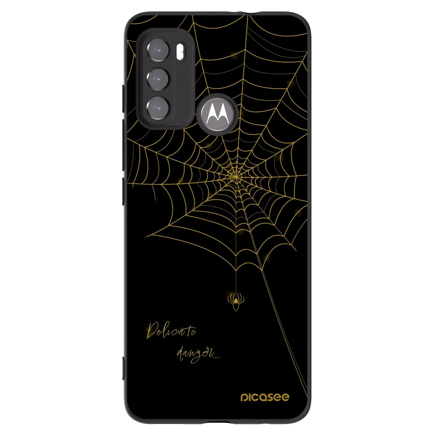Picasee husă neagră din silicon pentru Motorola Moto G60 - Delicate danger