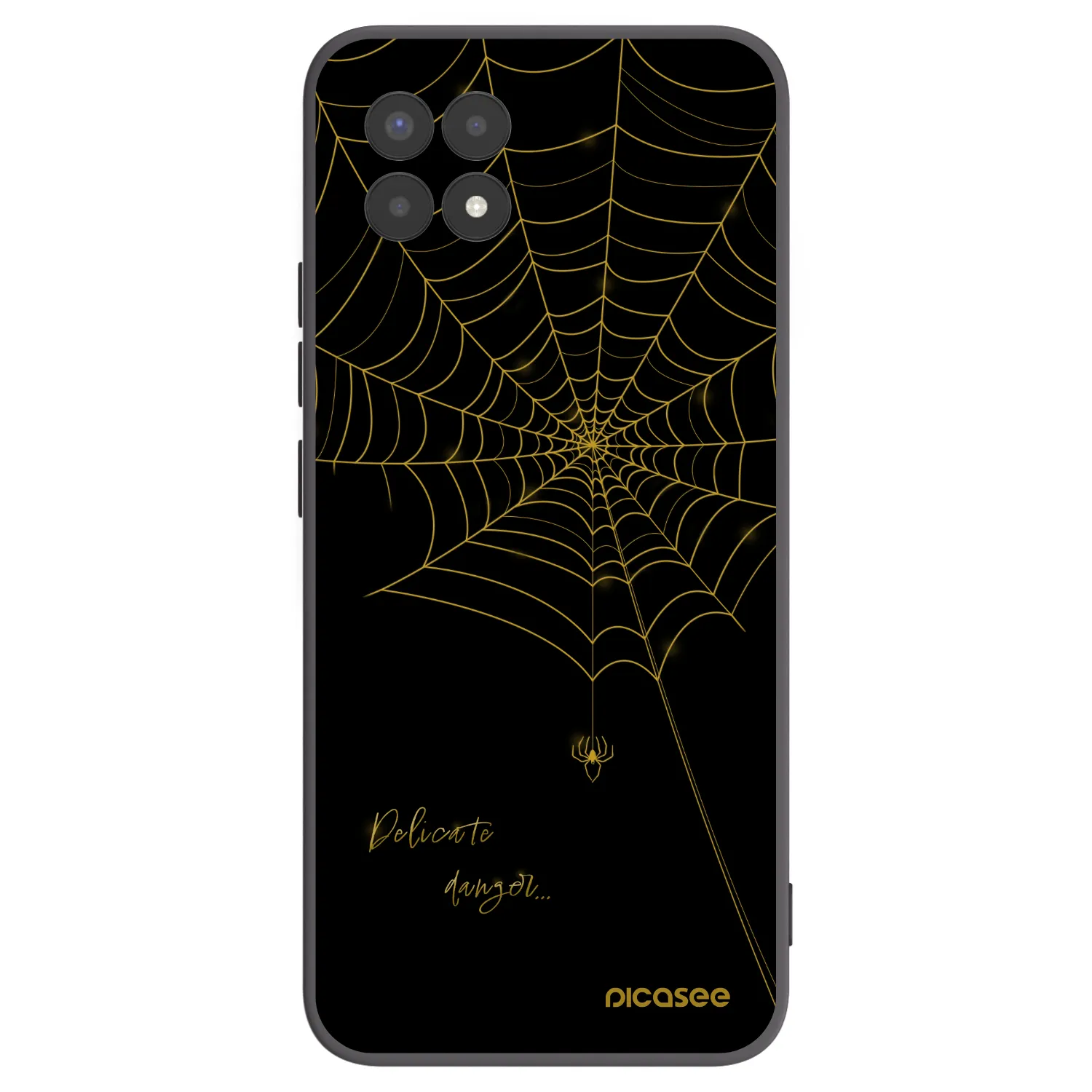 Picasee husă neagră din silicon pentru Realme 8i - Delicate danger
