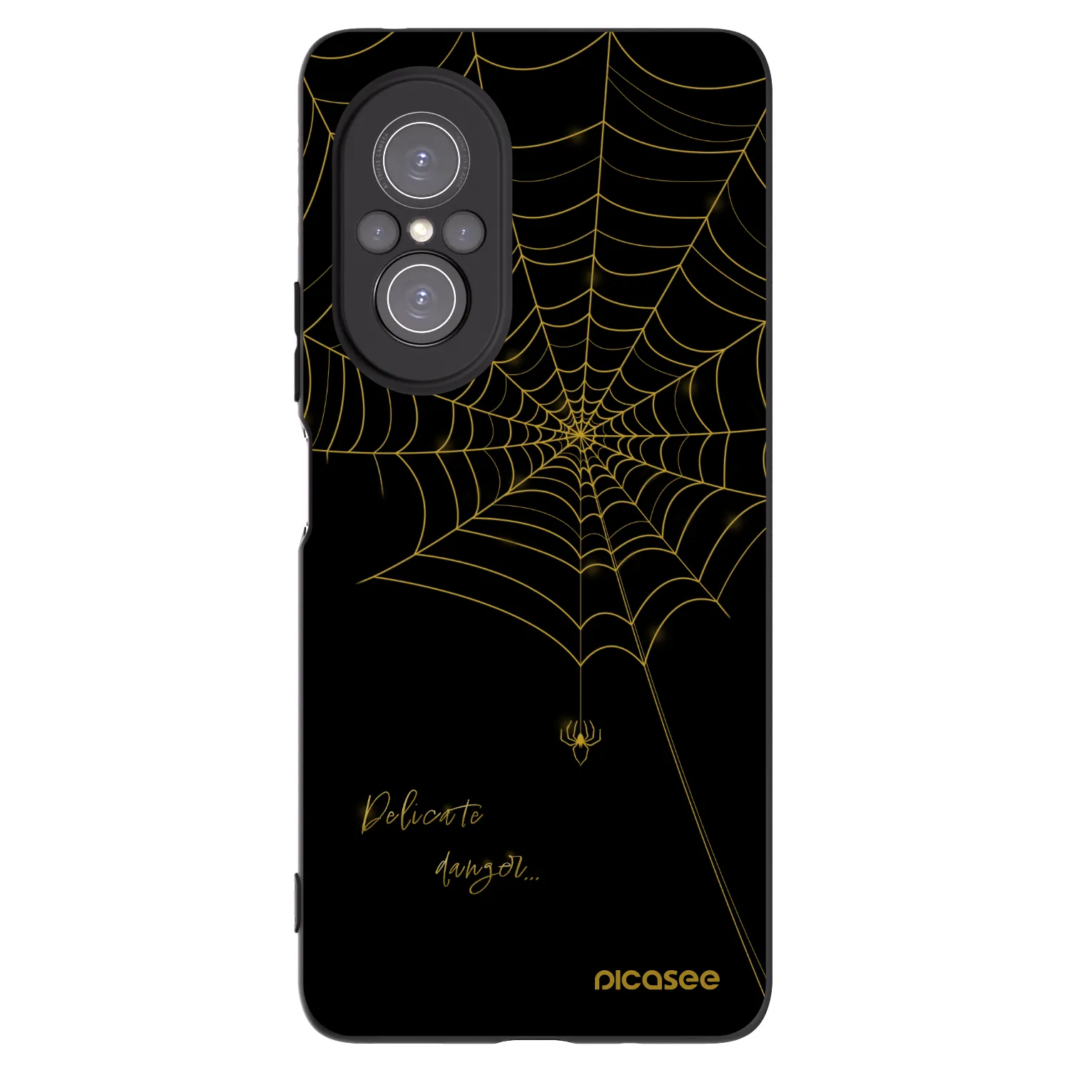 Picasee husă neagră din silicon pentru Huawei Nova 9 SE - Delicate danger