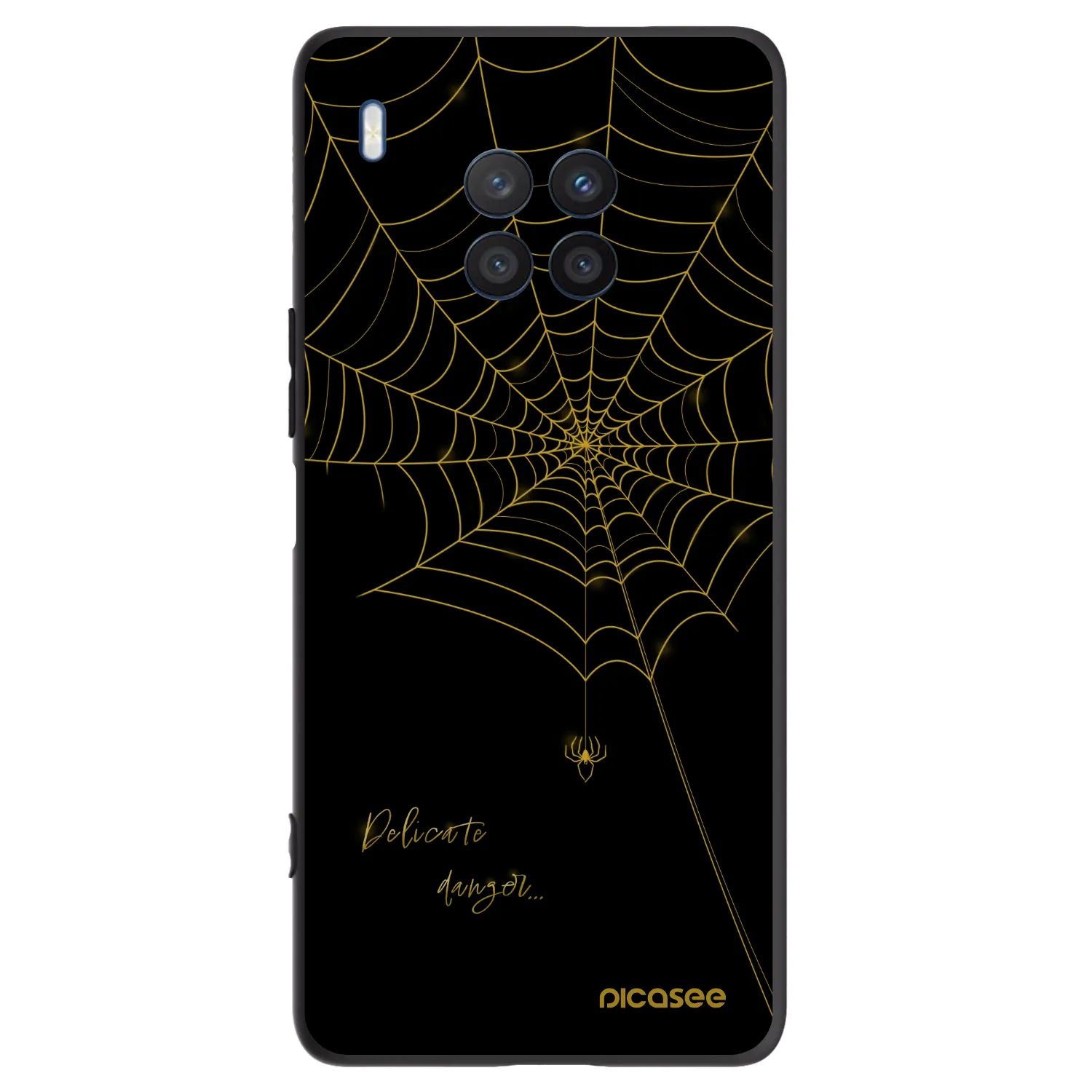 Picasee husă neagră din silicon pentru Honor 50 Lite - Delicate danger