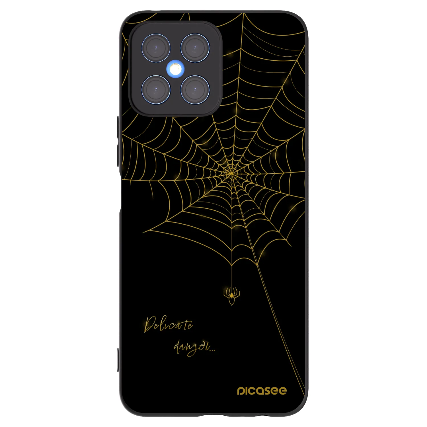 Picasee husă neagră din silicon pentru Honor X8 4G - Delicate danger