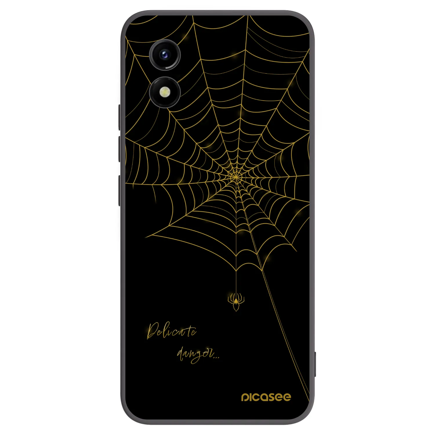 Picasee husă neagră din silicon pentru Vivo Y01 - Delicate danger