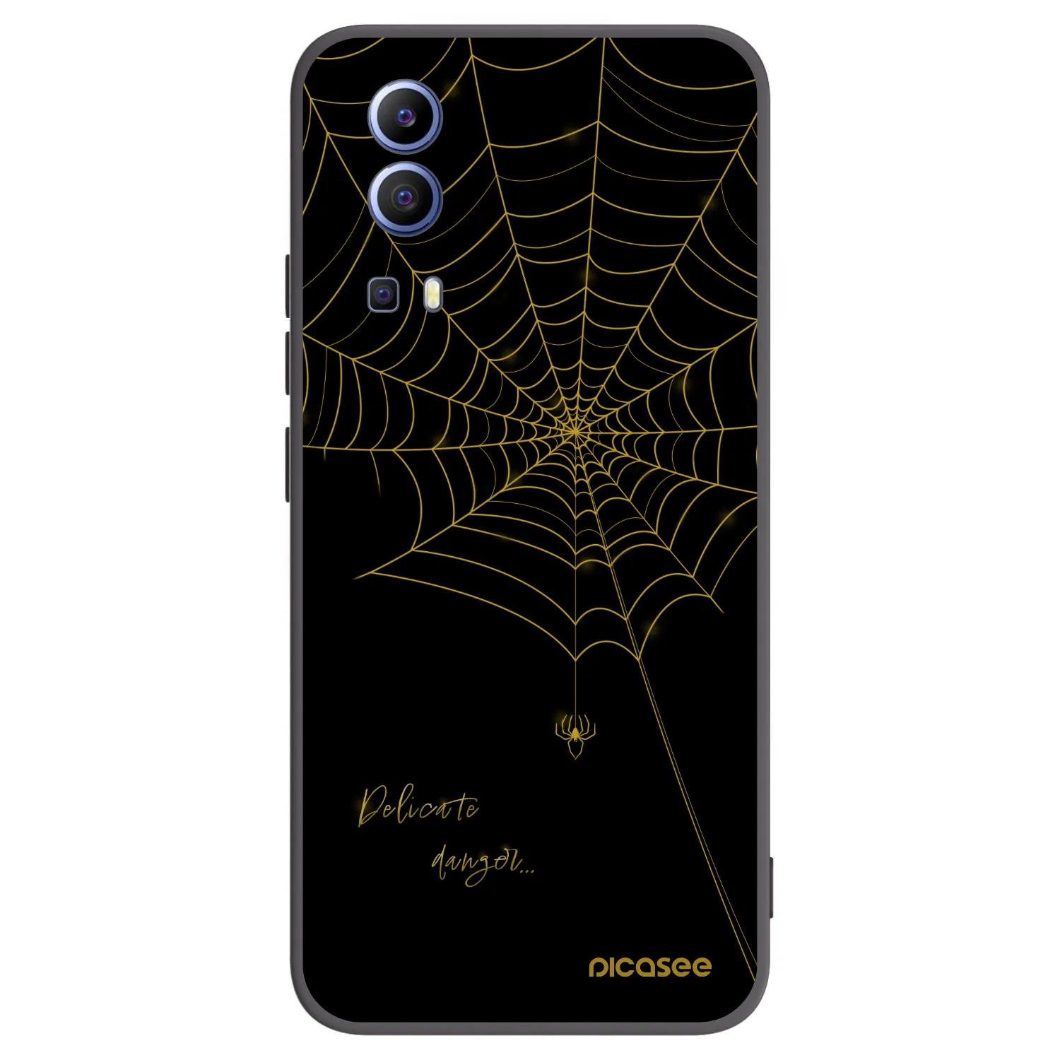 Picasee husă neagră din silicon pentru Vivo Y52 5G - Delicate danger
