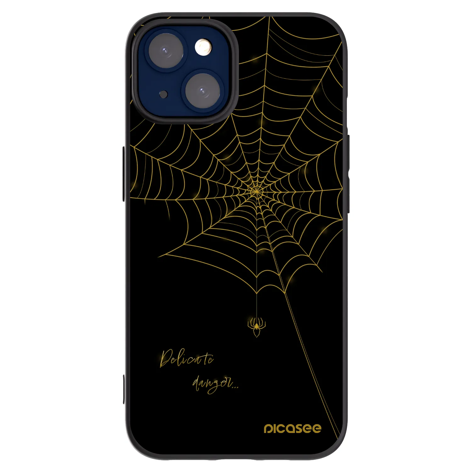 Picasee husă neagră din silicon pentru Apple iPhone 14 - Delicate danger