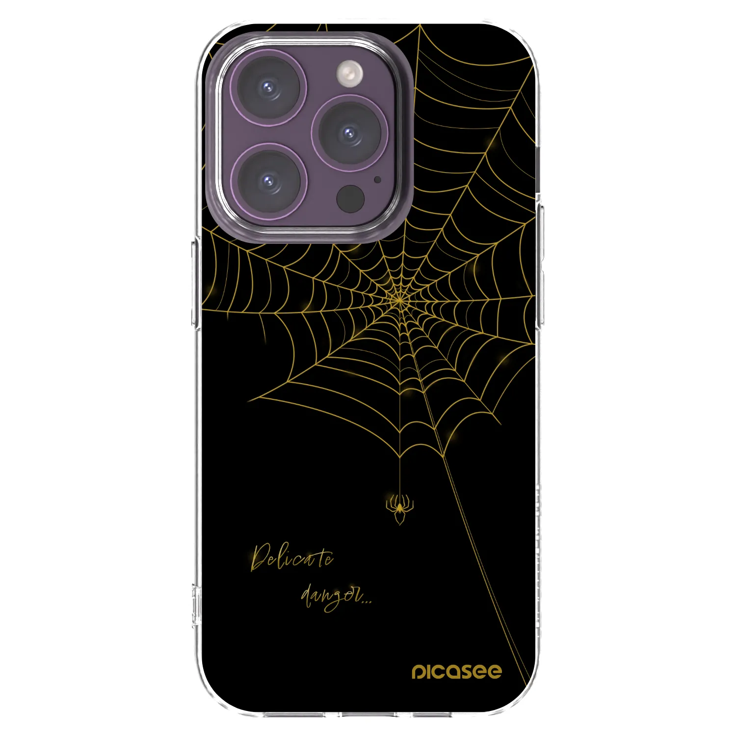 Picasee husă transparentă din silicon pentru Apple iPhone 14 Pro - Delicate danger