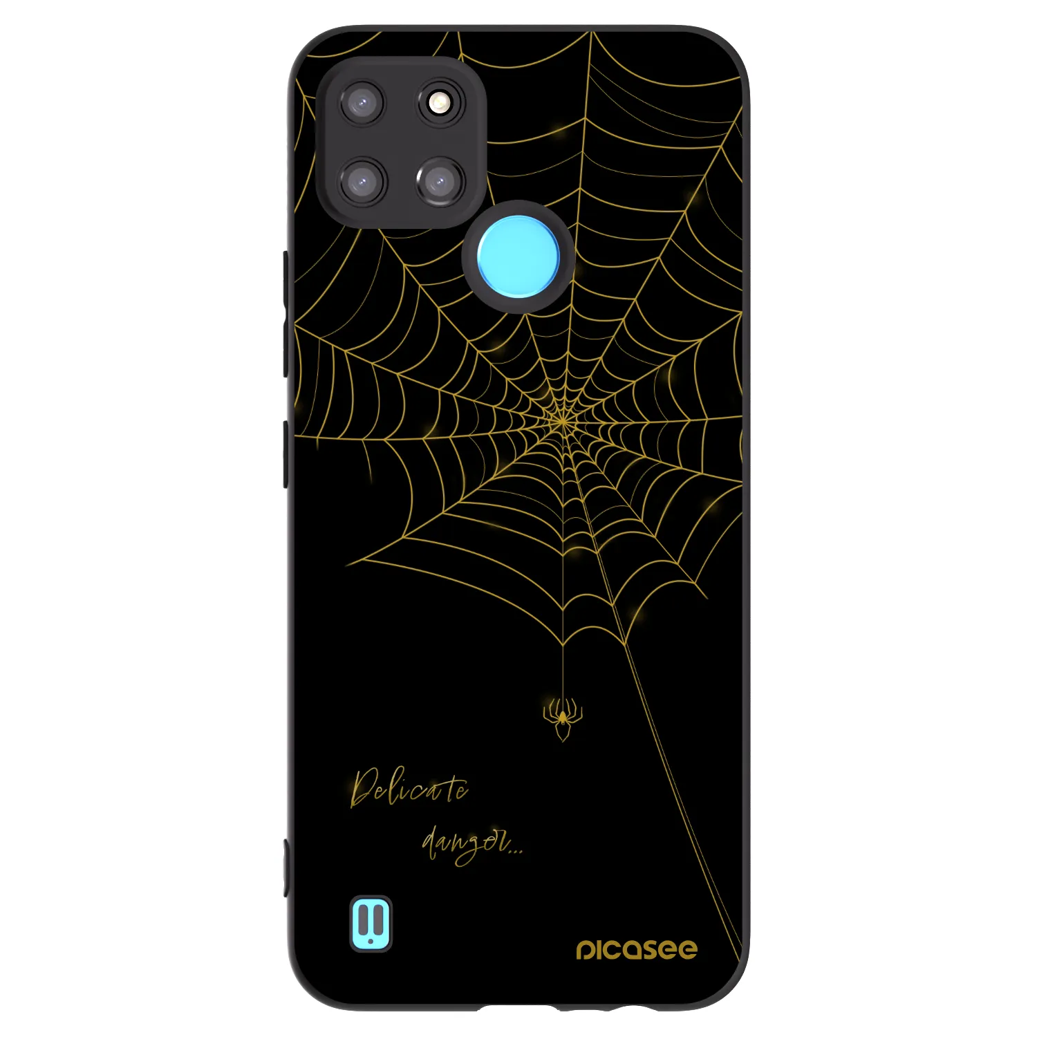 Picasee husă neagră din silicon pentru Realme C21Y - Delicate danger