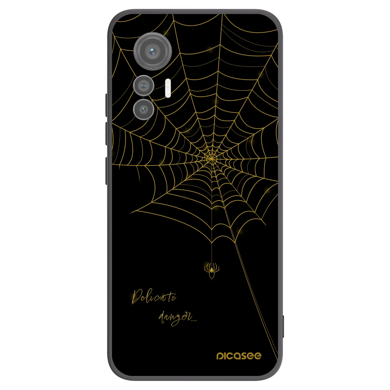 Picasee husă neagră din silicon pentru Xiaomi 12 Lite - Delicate danger