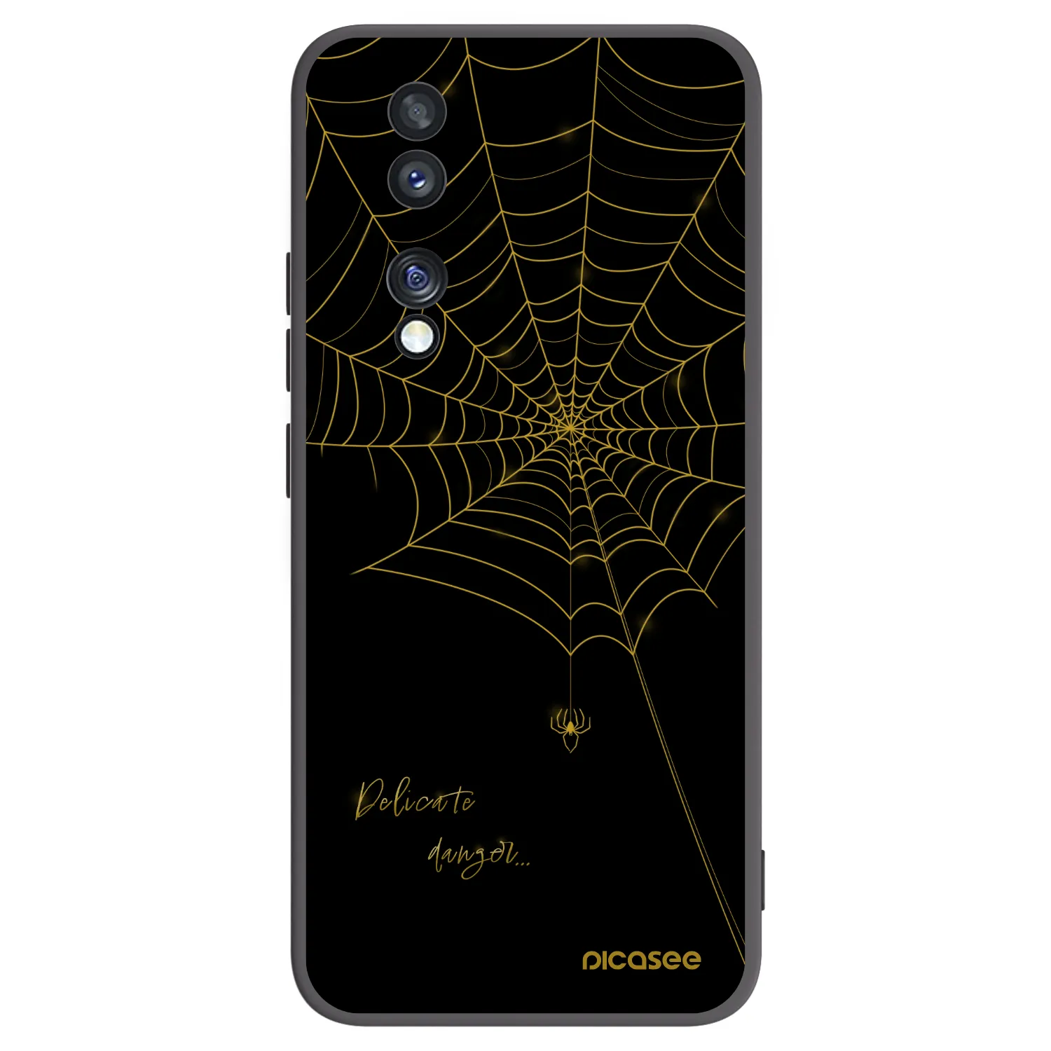 Picasee husă neagră din silicon pentru Honor 70 - Delicate danger