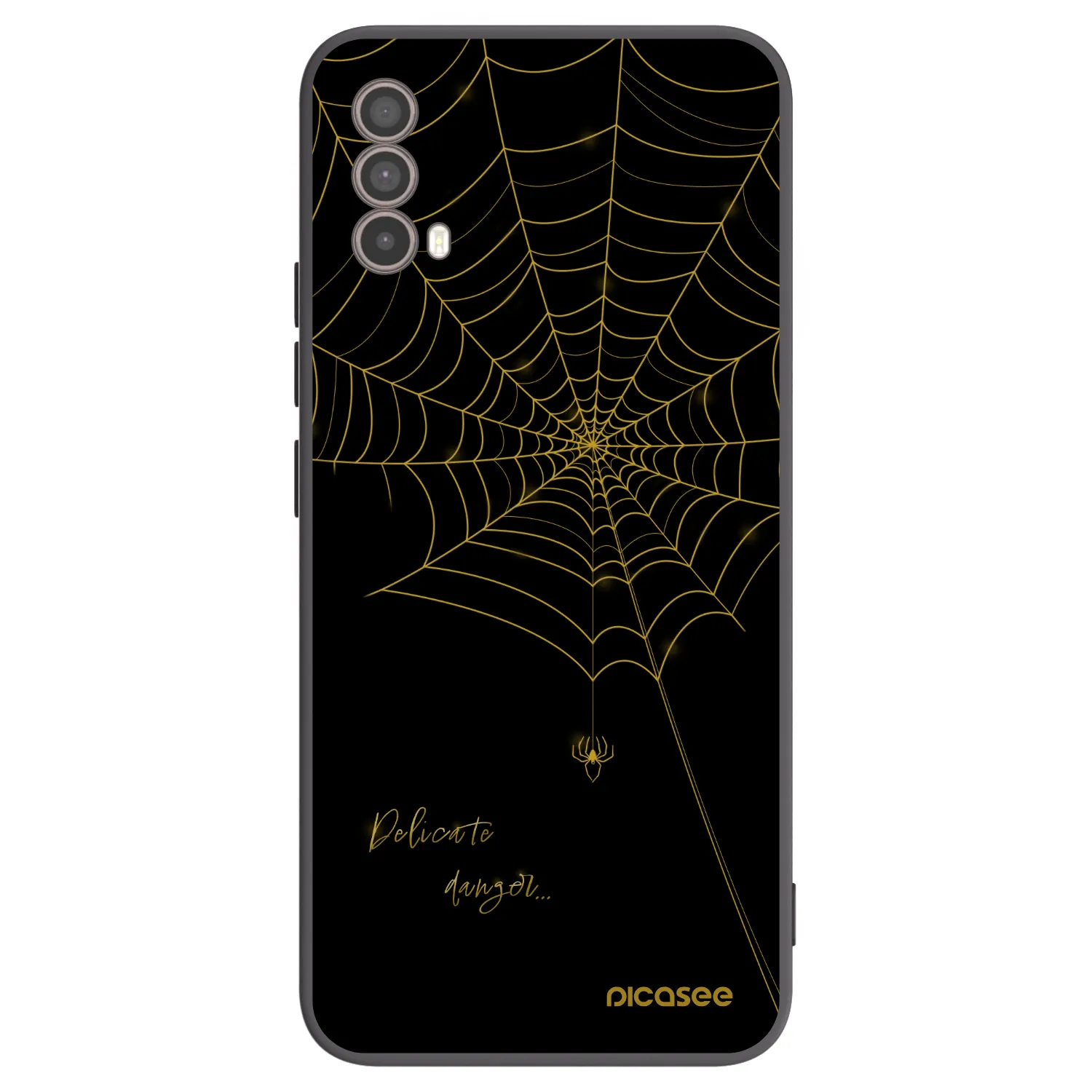 Picasee husă neagră din silicon pentru Motorola Moto E40 - Delicate danger