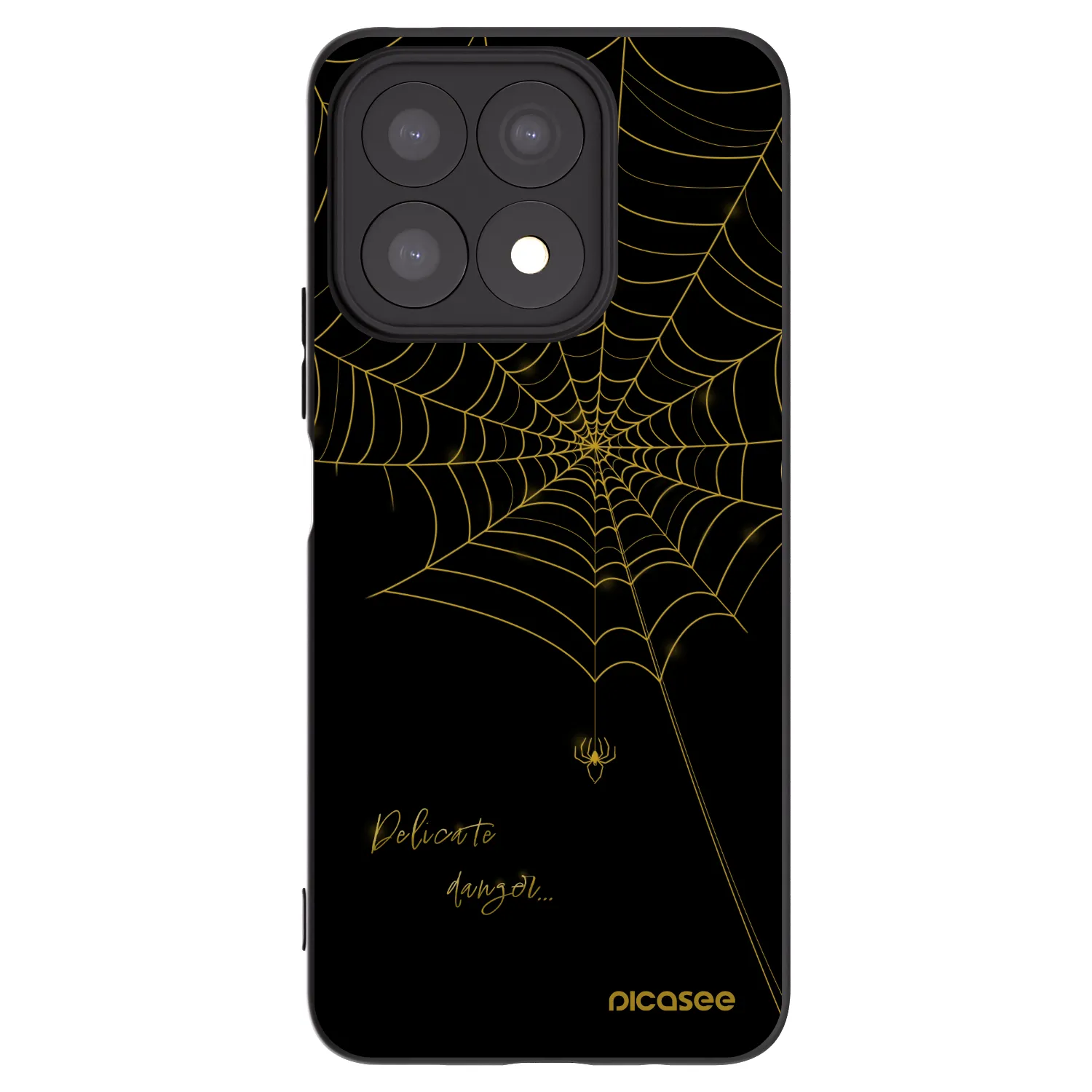 Picasee husă neagră din silicon pentru Honor X8a - Delicate danger
