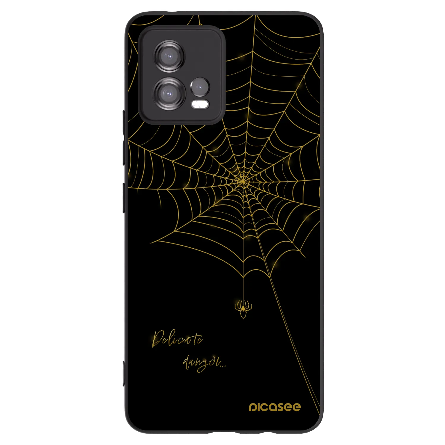 Picasee husă neagră din silicon pentru Motorola Moto G72 - Delicate danger