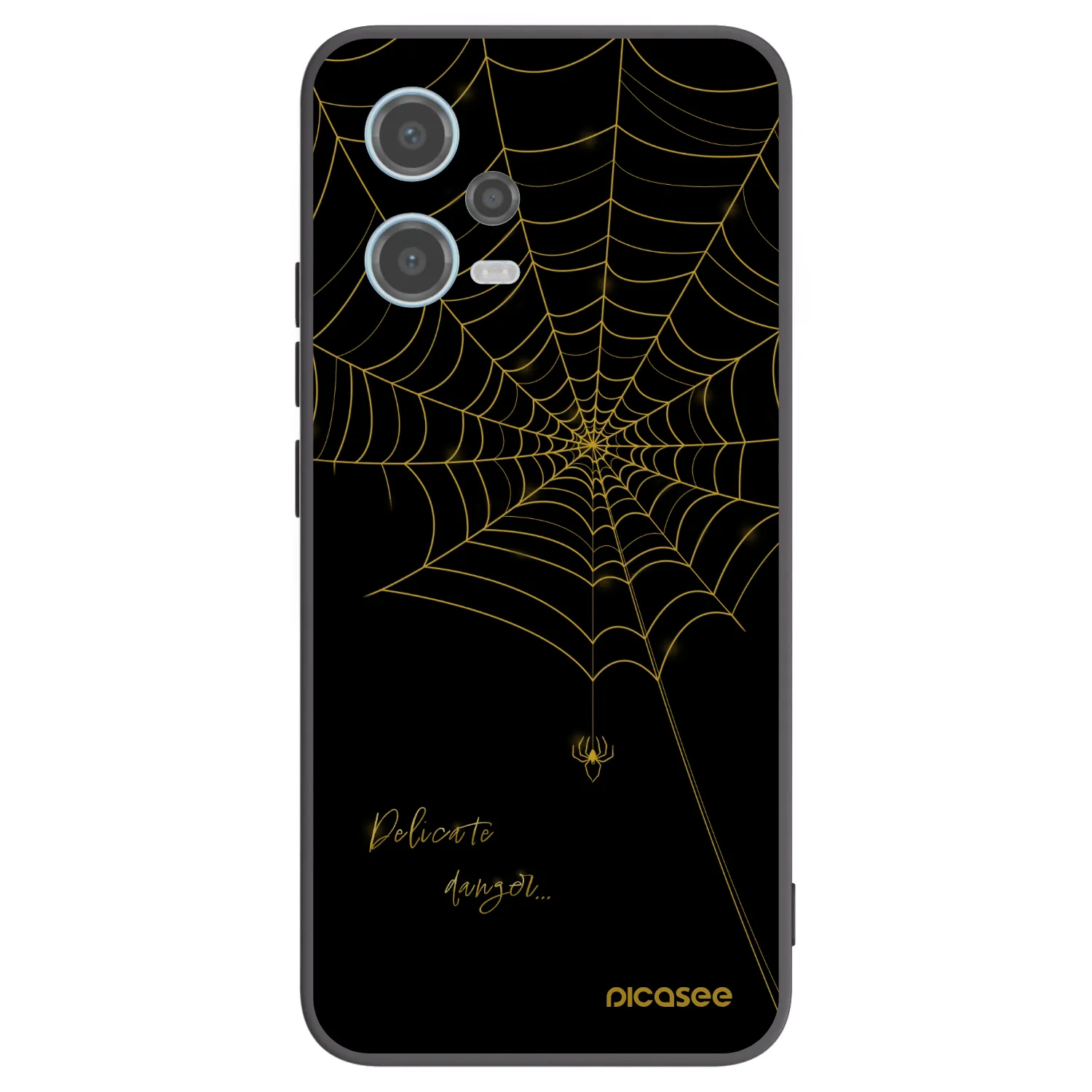 Picasee husă neagră din silicon pentru Xiaomi Redmi Note 12 5G - Delicate danger