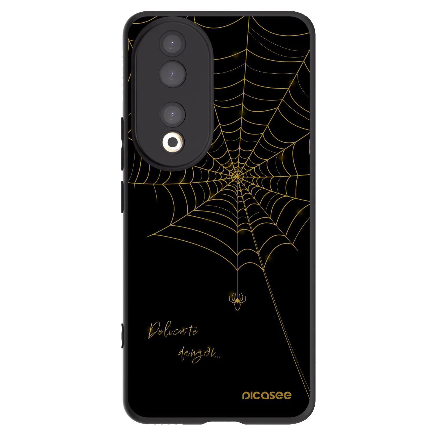Picasee husă neagră din silicon pentru Honor 90 5G - Delicate danger