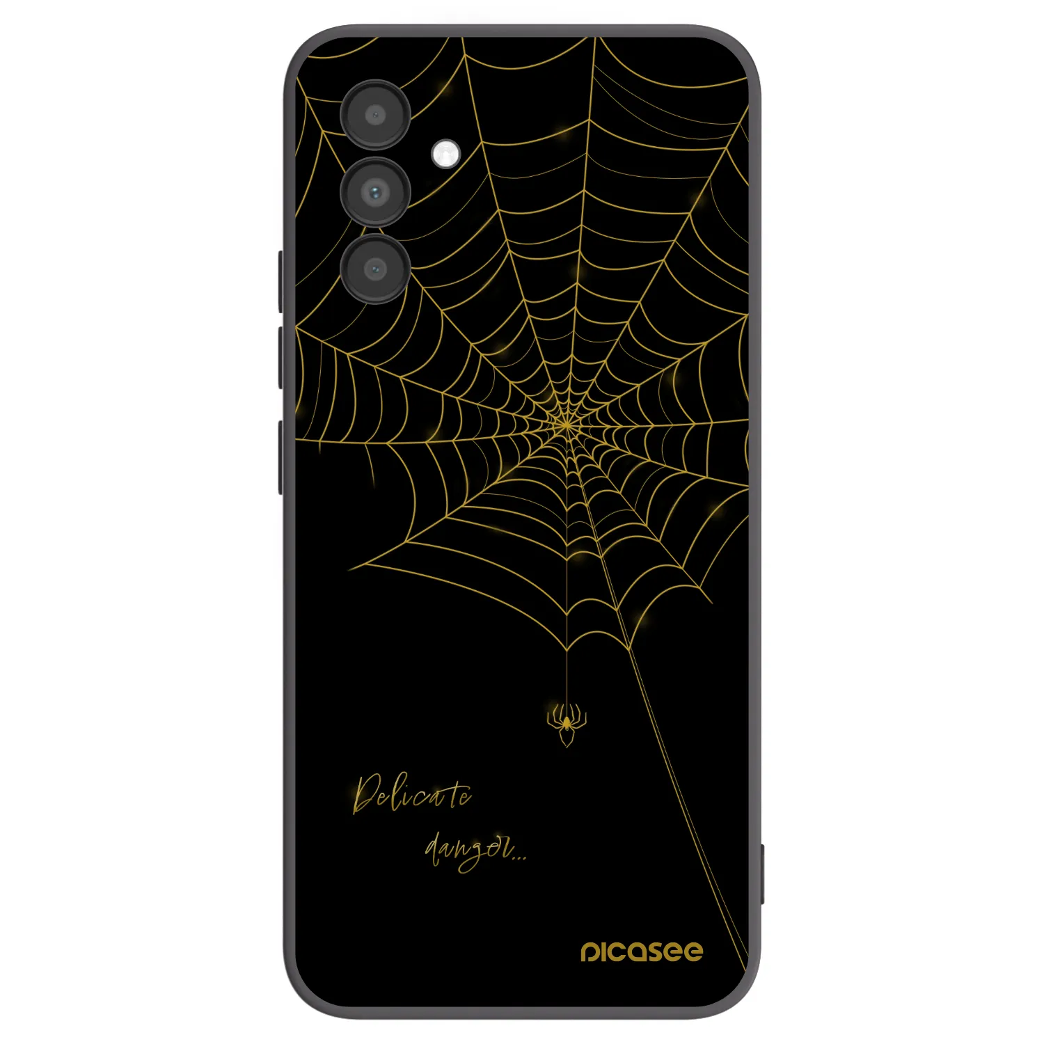 Picasee husă neagră din silicon pentru Samsung Galaxy A04s A047F - Delicate danger