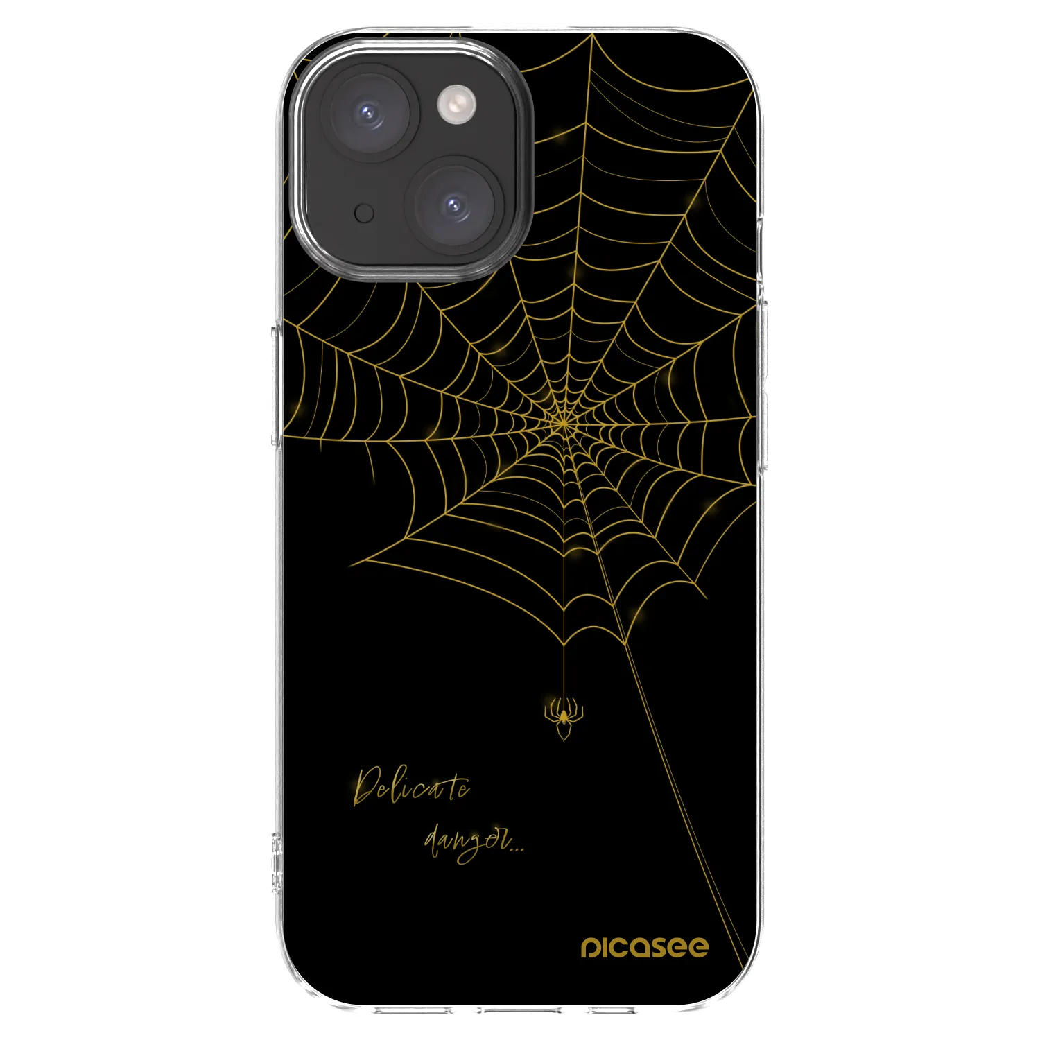Picasee husă transparentă din silicon pentru Apple iPhone 15 - Delicate danger